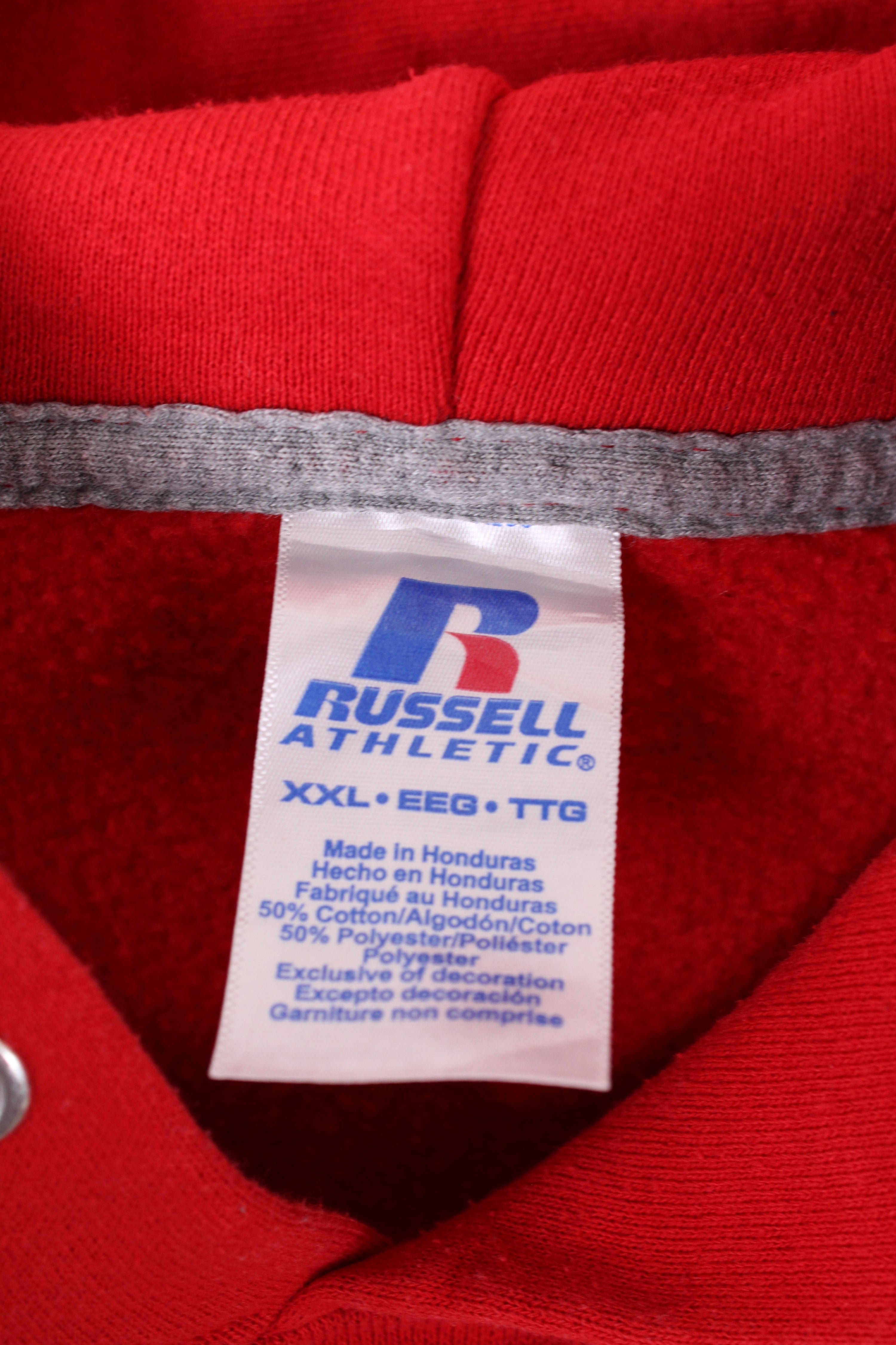 RUSSELL ATHLETIC VINTAGE HOODIE RED LAND PATRIOTS - XXL