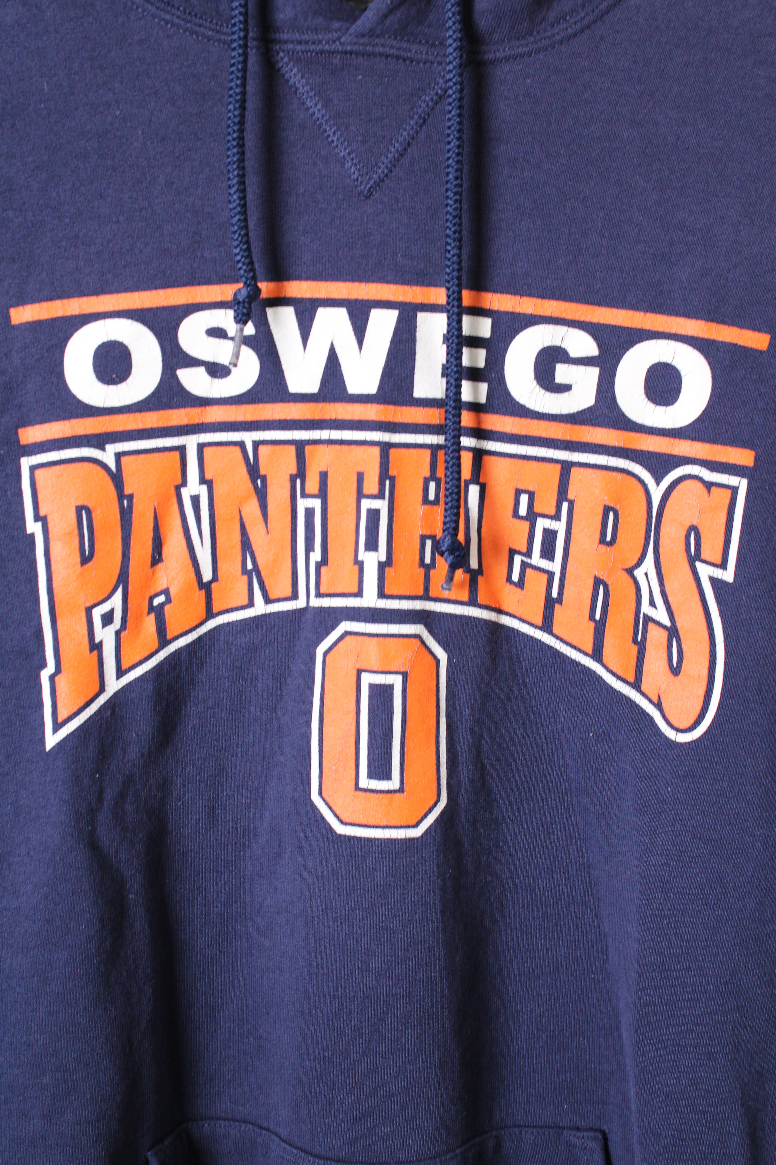 RUSSELL ATHLETIC VINTAGE HOODIE BLUE OSWEGO PANTHERS - XXL