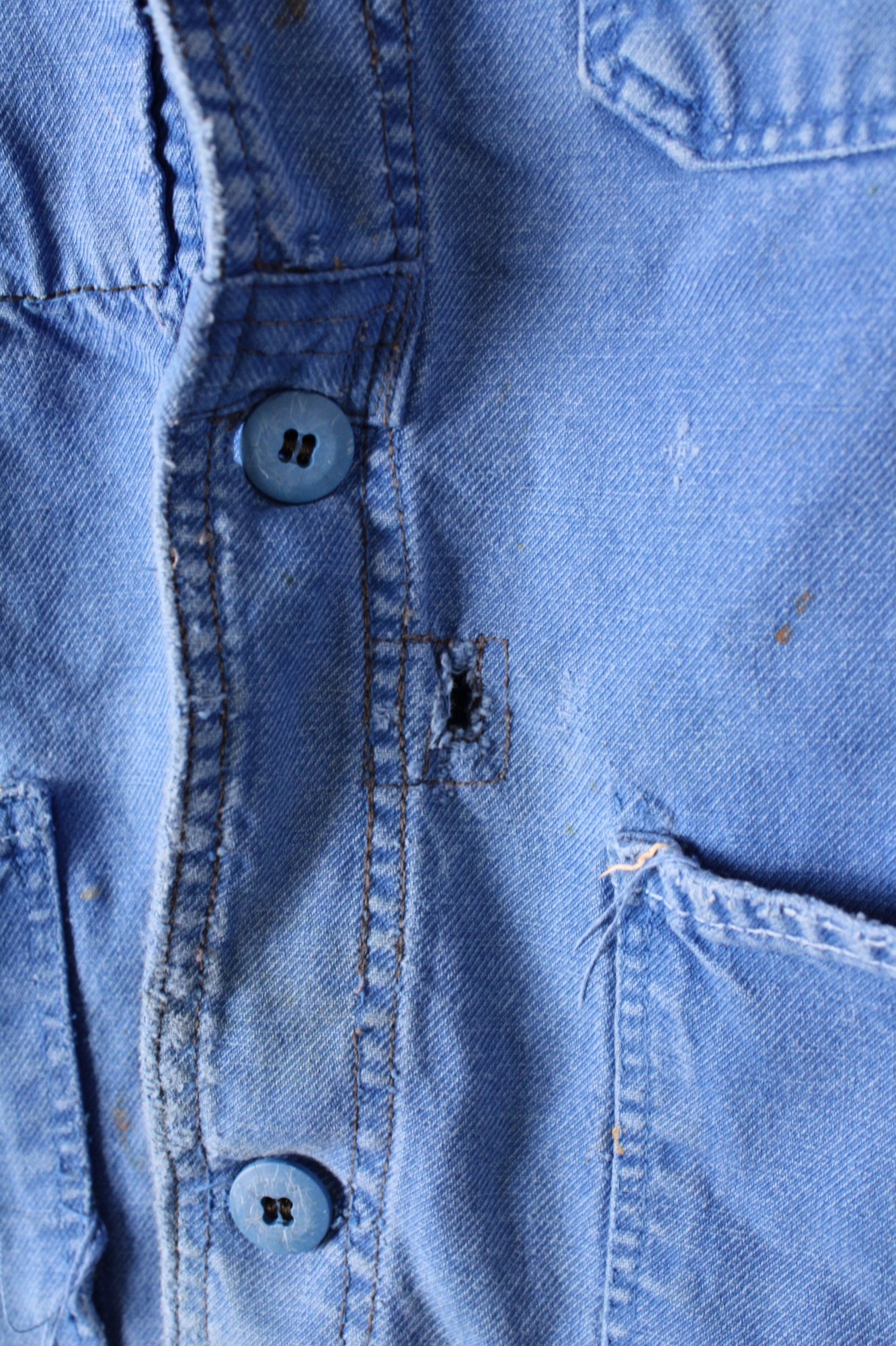 VINTAGE WORK CHORE JACKET PAINTER BLEU DE TRAVAIL - M/L