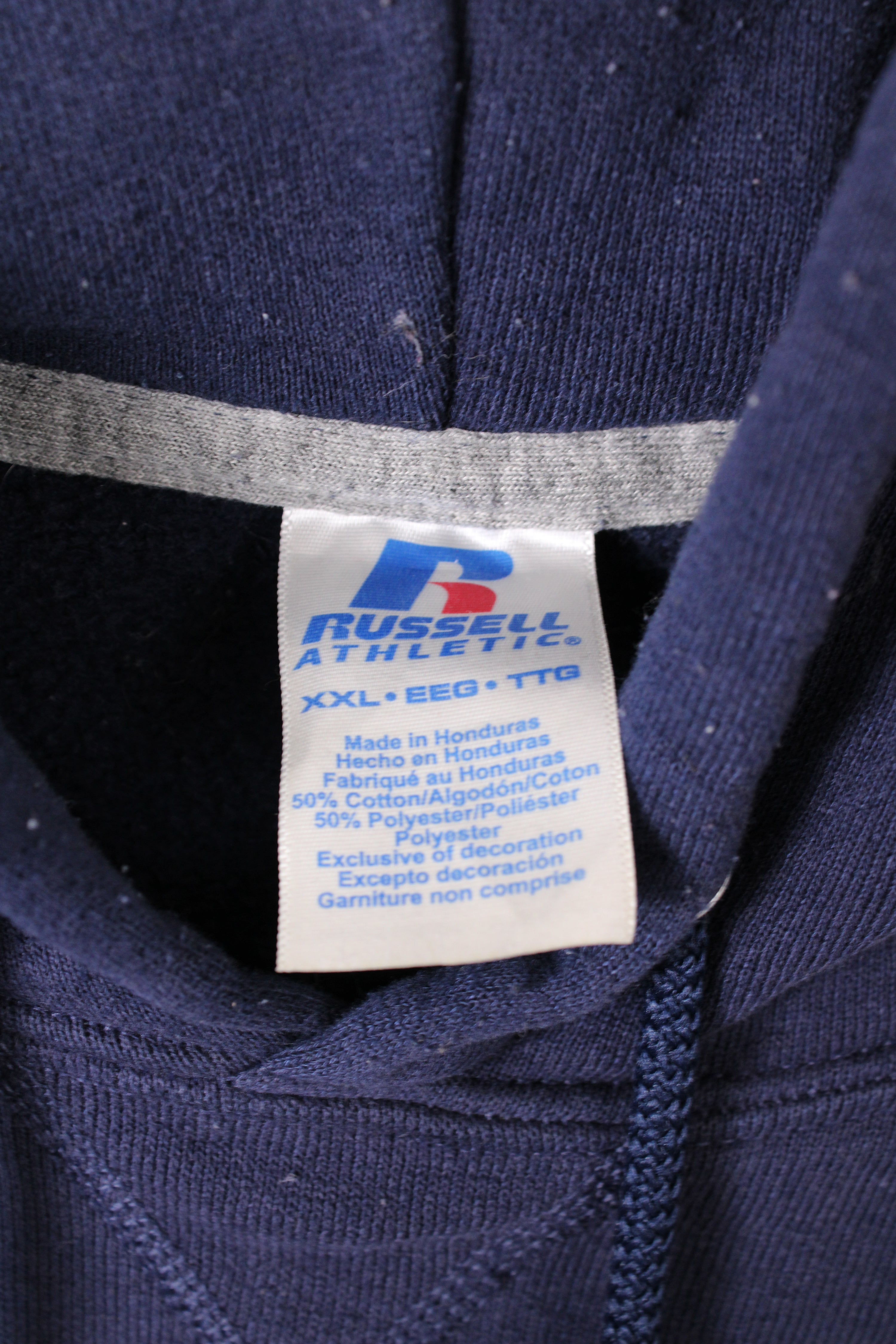 RUSSELL ATHLETIC VINTAGE HOODIE BLUE OSWEGO PANTHERS - XXL