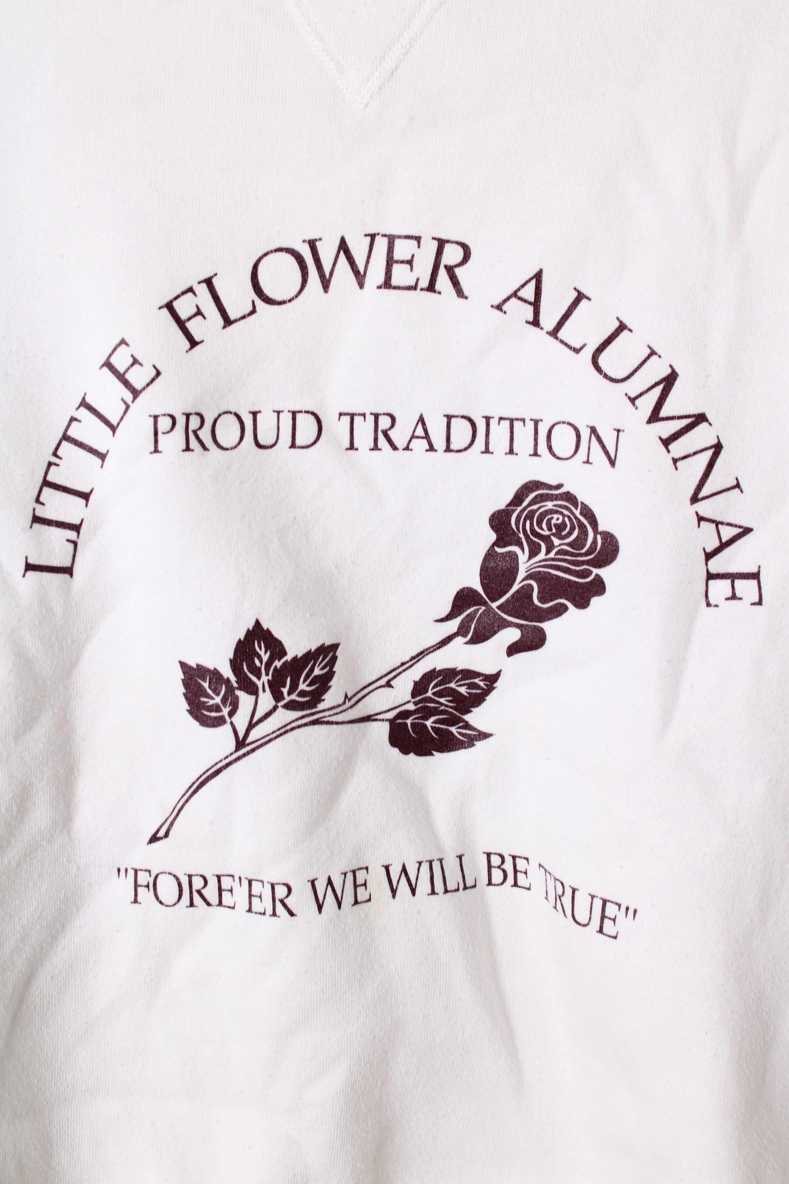 RUSSELL ATHLETIC VINTAGE CREWNECK WHITE MADE IN USA - S