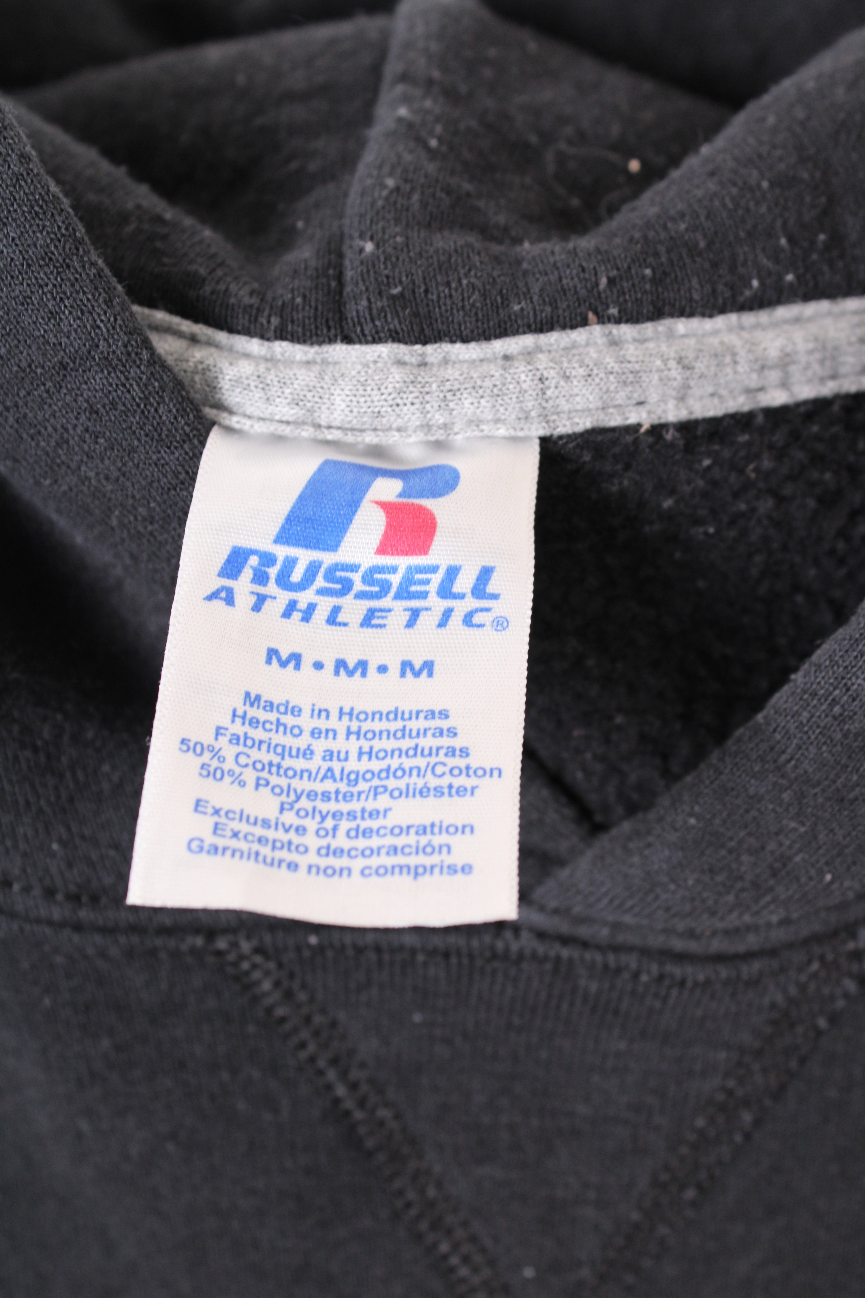 RUSSELL ATHLETIC VINTAGE HOODIE BLACK DRAGONS HOCKEY - M