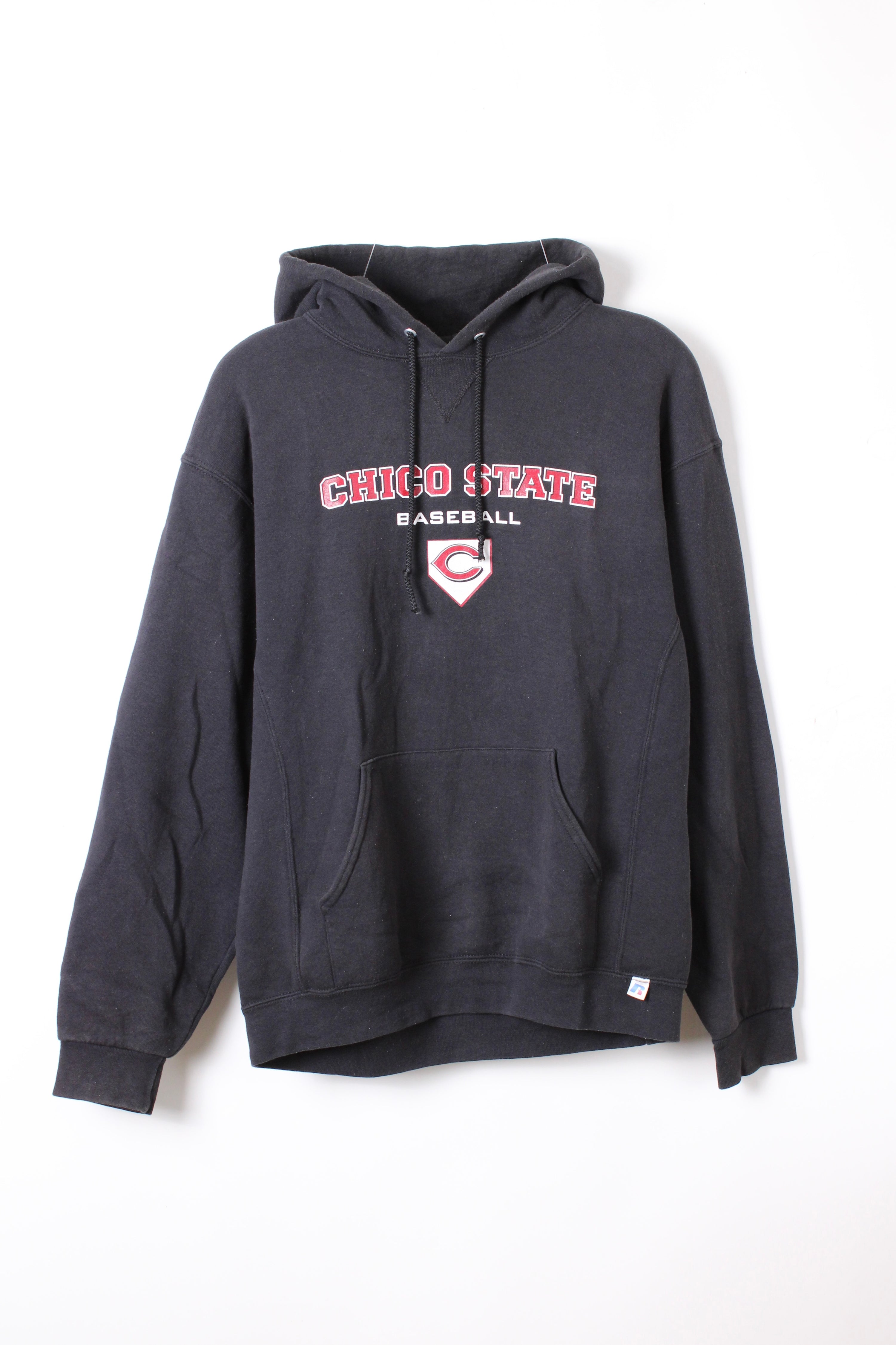 RUSSELL ATHLETIC VINTAGE HOODIE BLACK CHICAGO STATE - L