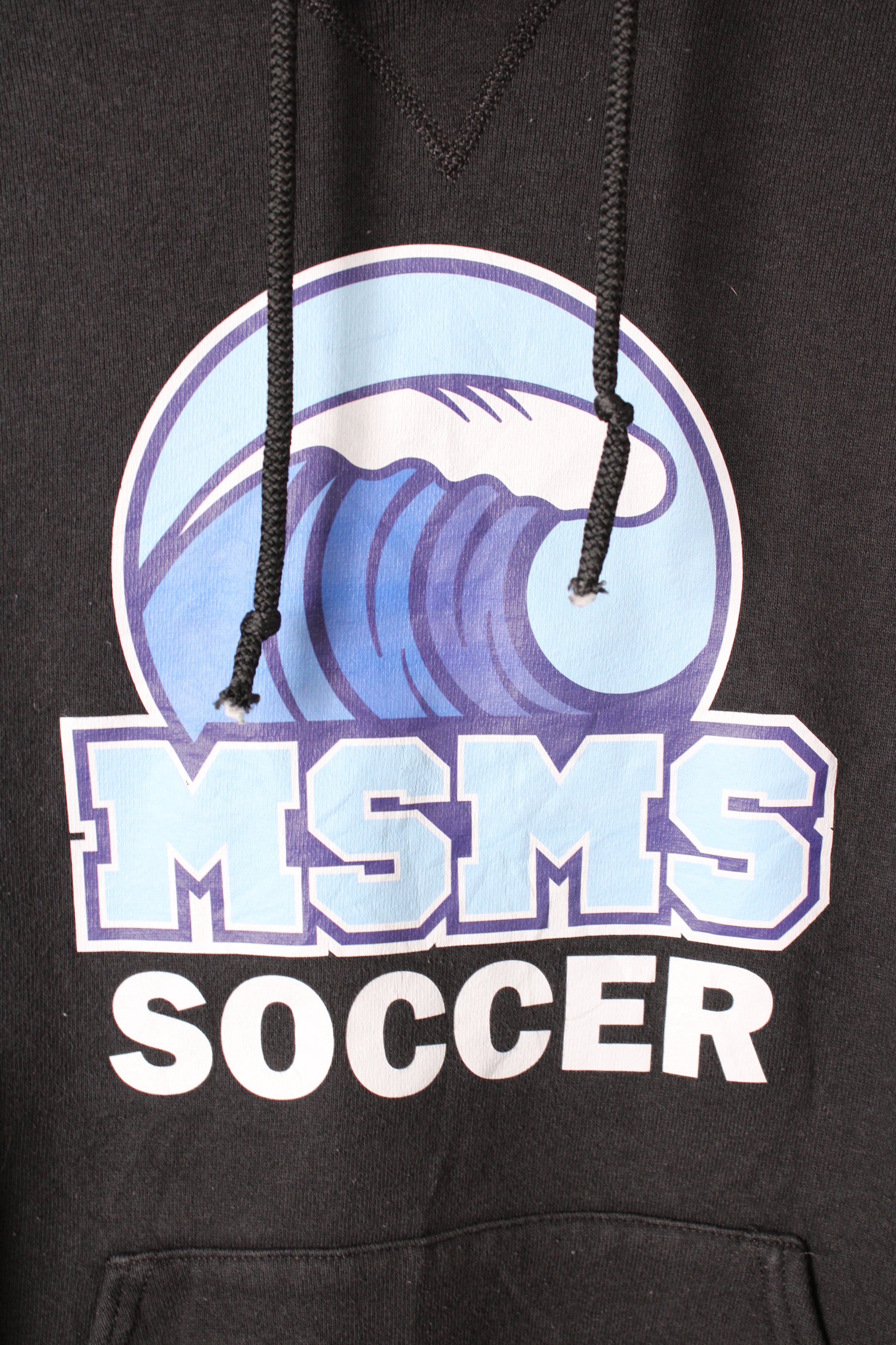 RUSSELL ATHLETIC VINTAGE HOODIE BLACK MSMS SOCCER - M