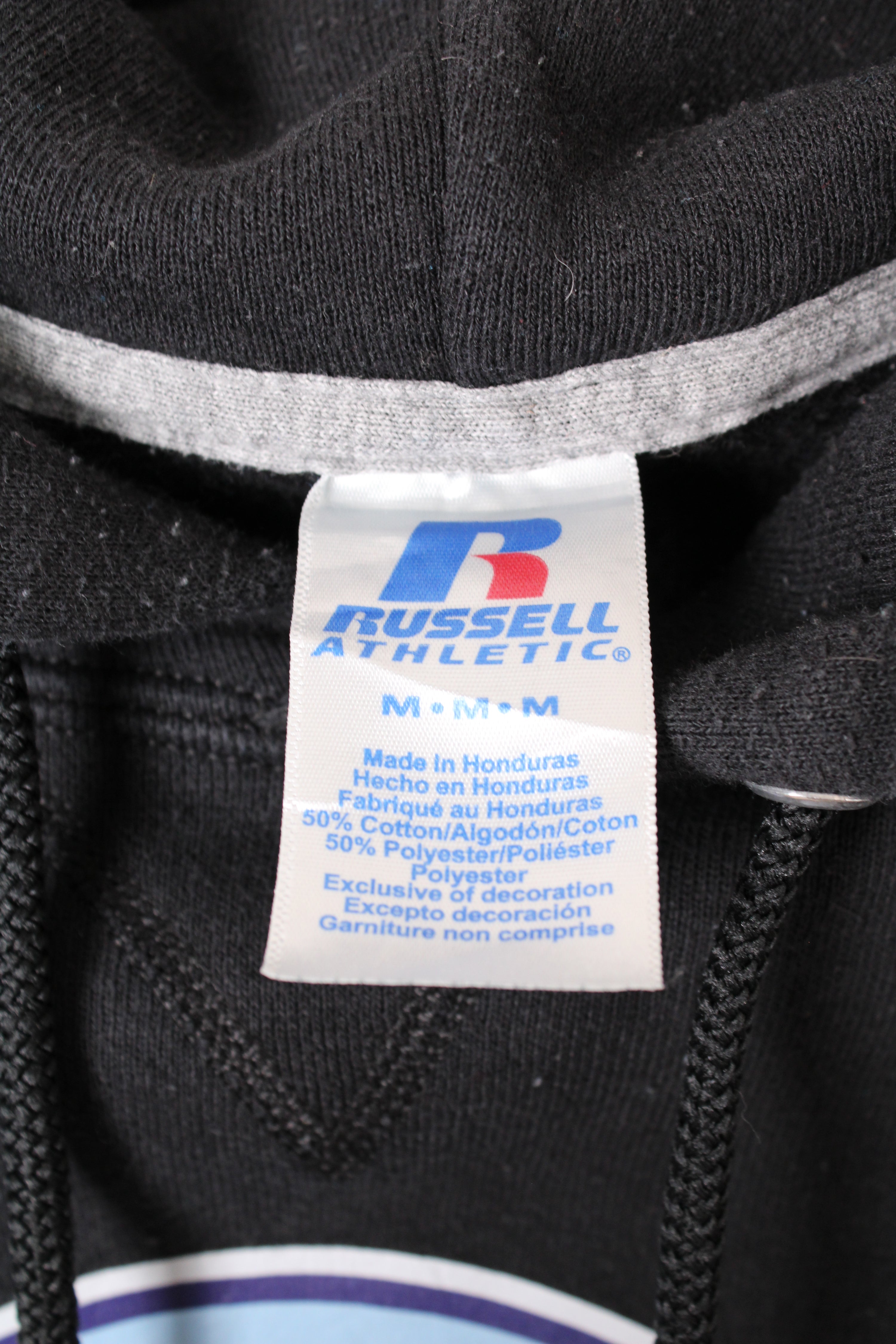 RUSSELL ATHLETIC VINTAGE HOODIE BLACK MSMS SOCCER - M