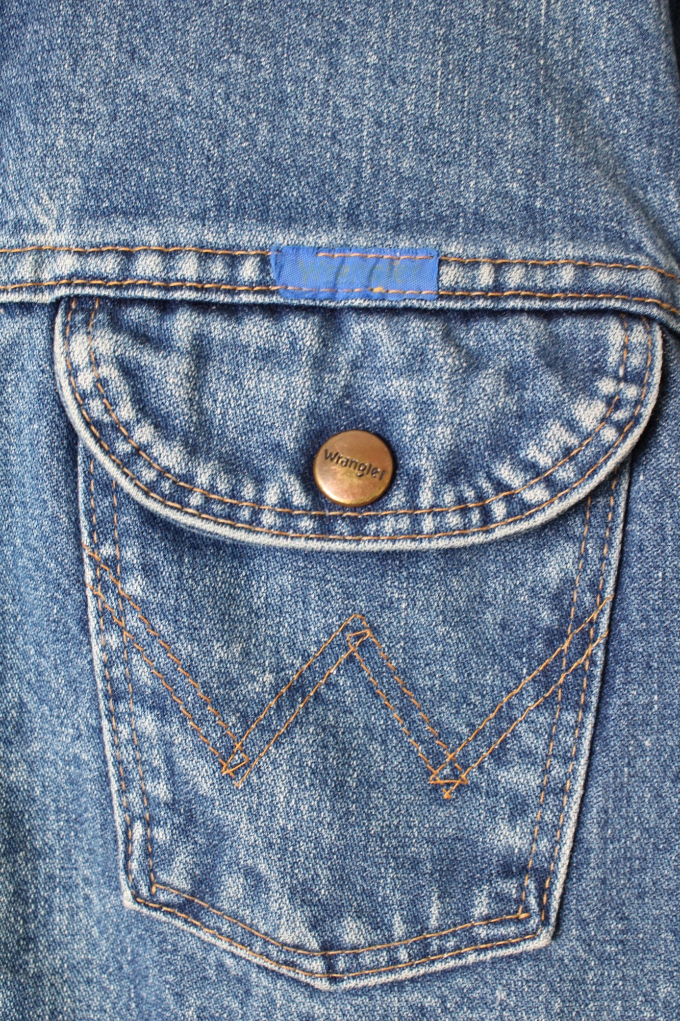 WRANGLER VINTAGE DENIM TRUCKER JACKET VTG BLUE - S/M
