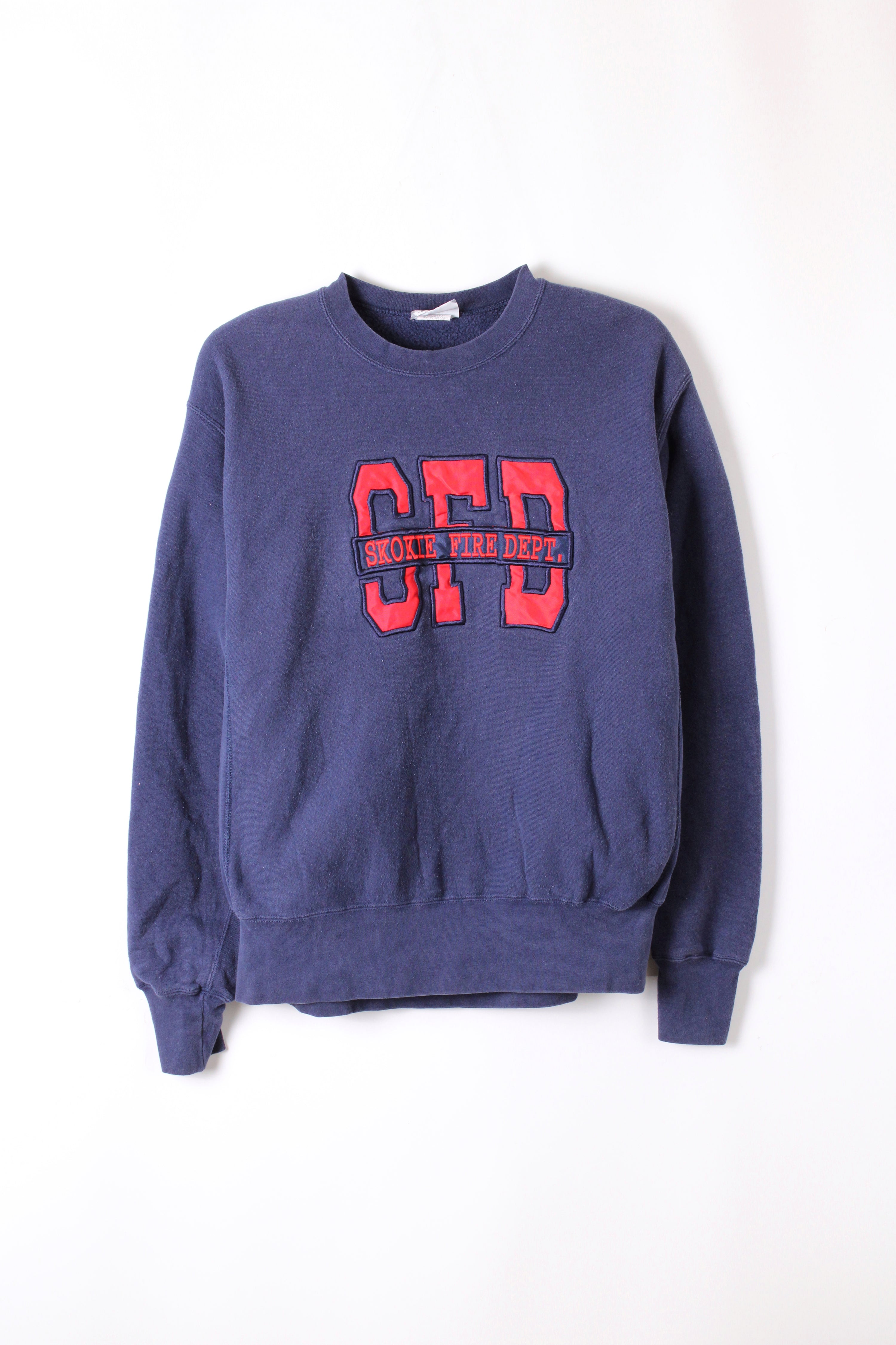 LEE US FIREMAN VINTAGE SWEATSHIRT BLUE MADE IN USA - XL