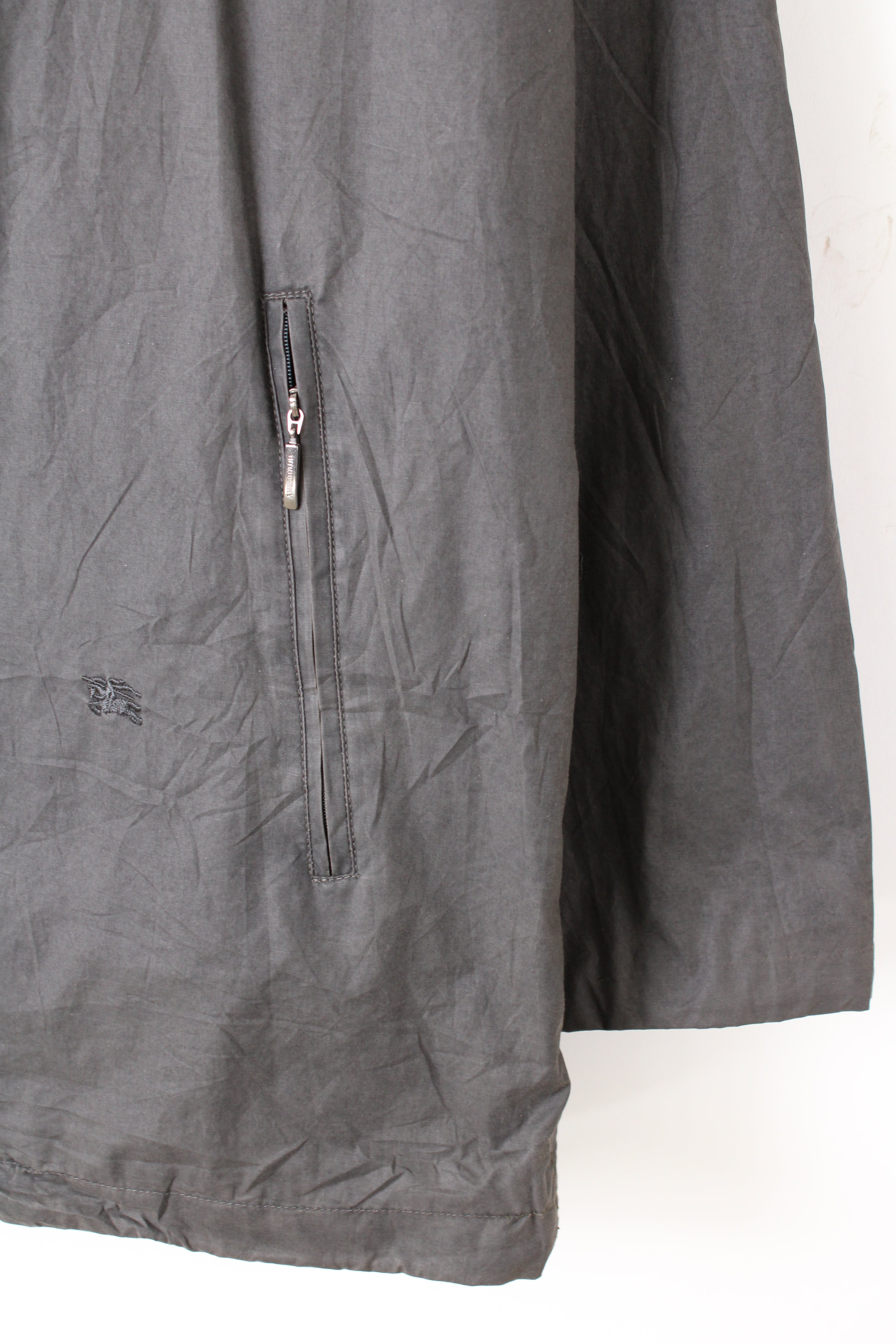 BURBERRY VINTAGE JACKET WITH COATING GREY - M/L