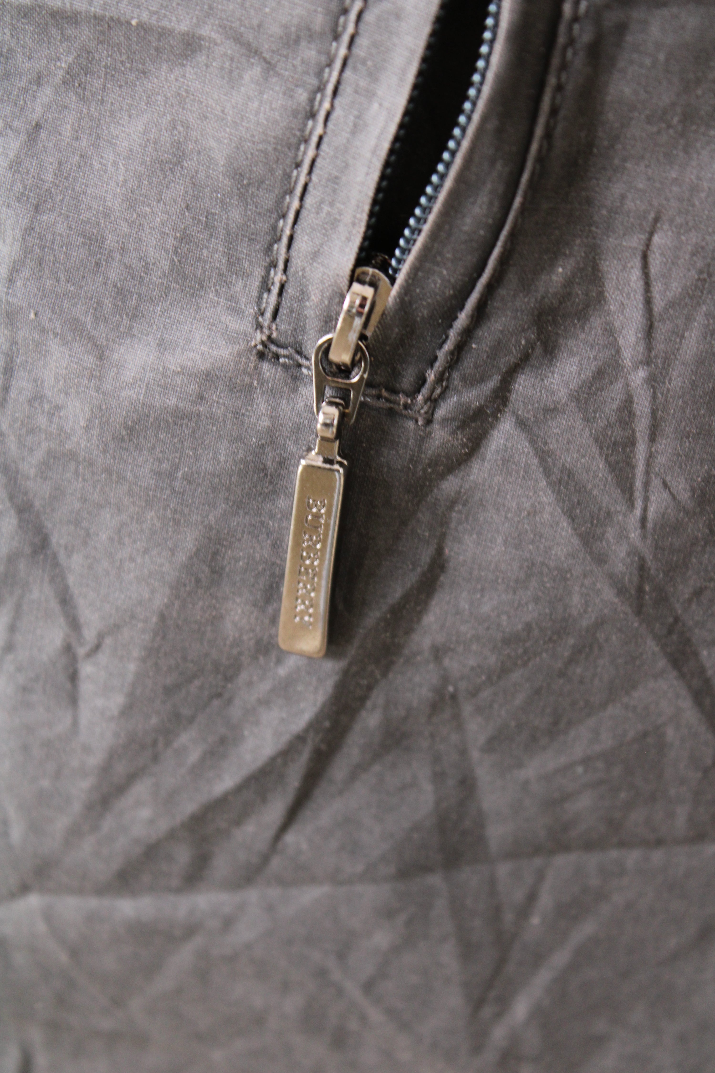 BURBERRY VINTAGE JACKET WITH COATING GREY - M/L