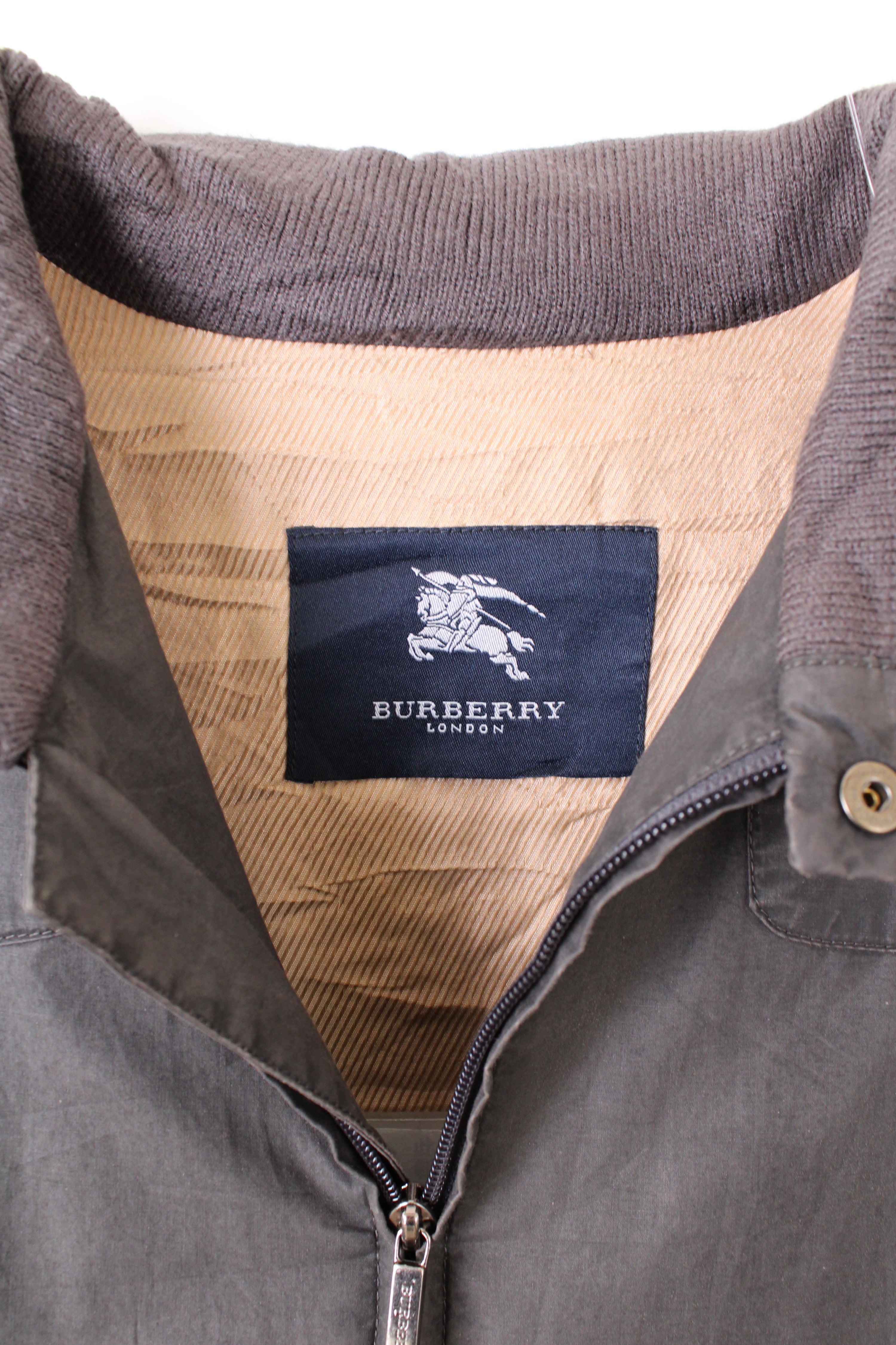 BURBERRY VINTAGE JACKET WITH COATING GREY - M/L