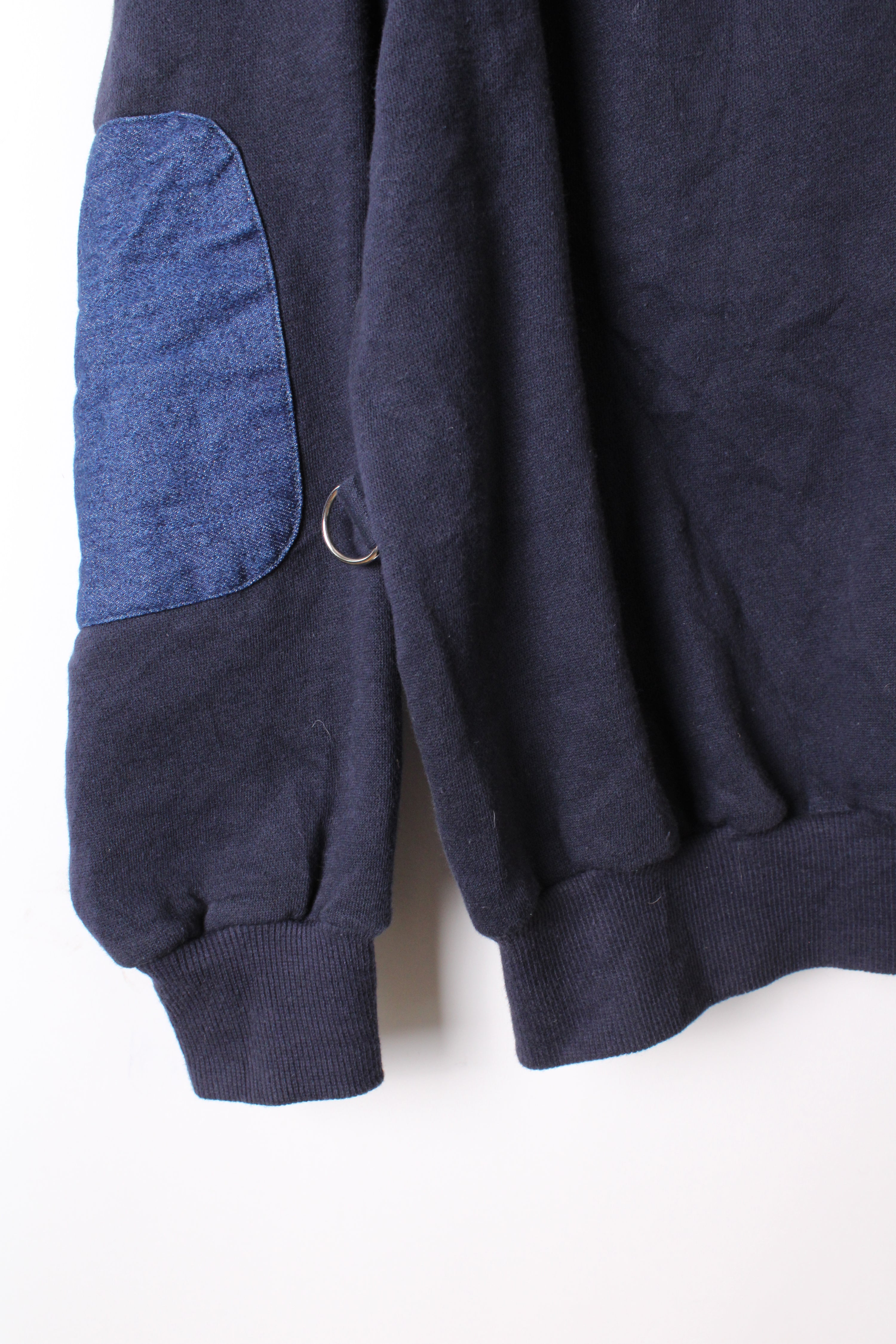 US FIREMAN VINTAGE QUARTER ZIP SWEATSHIRT BLUE - XL