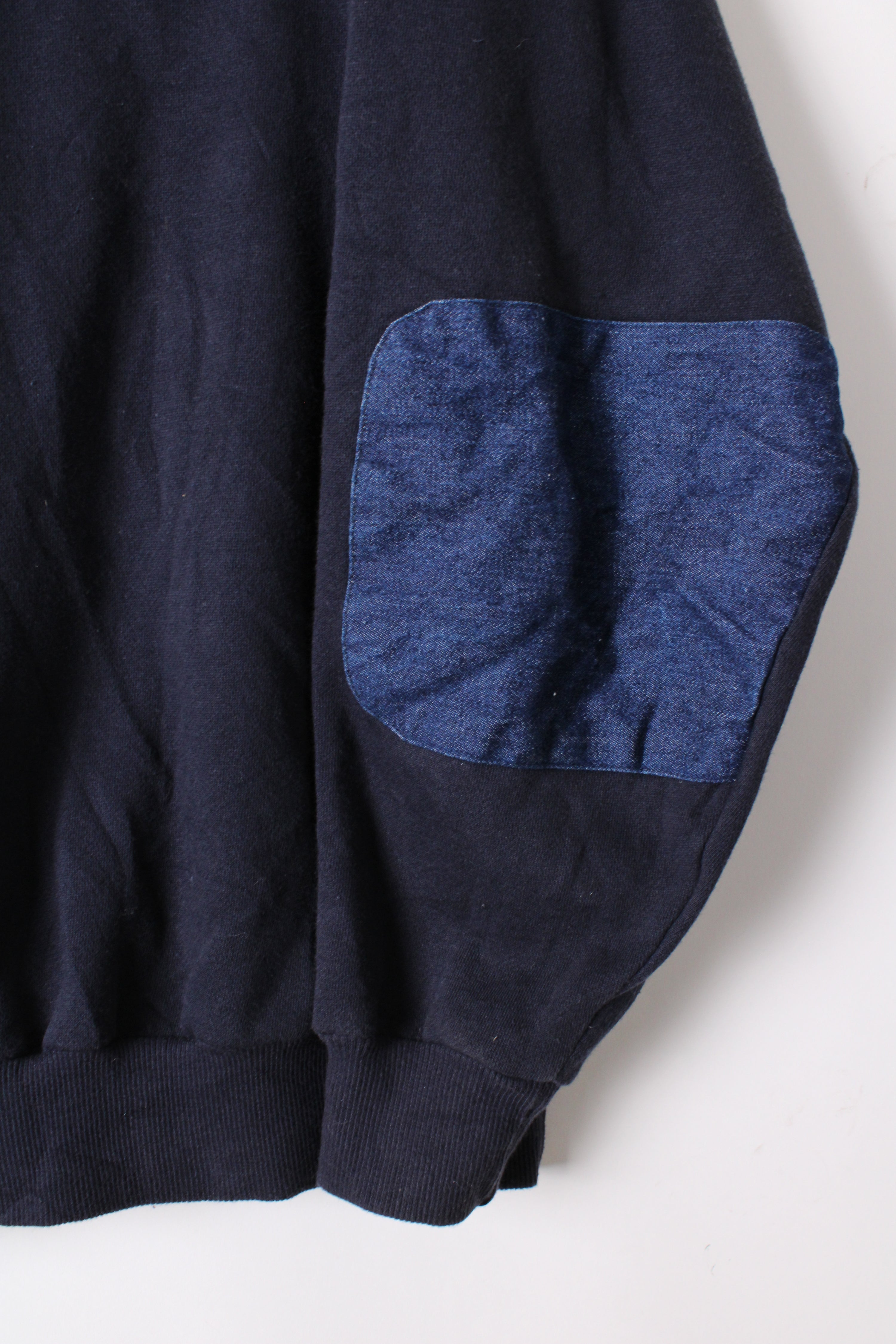 US FIREMAN VINTAGE QUARTER ZIP SWEATSHIRT BLUE - XL