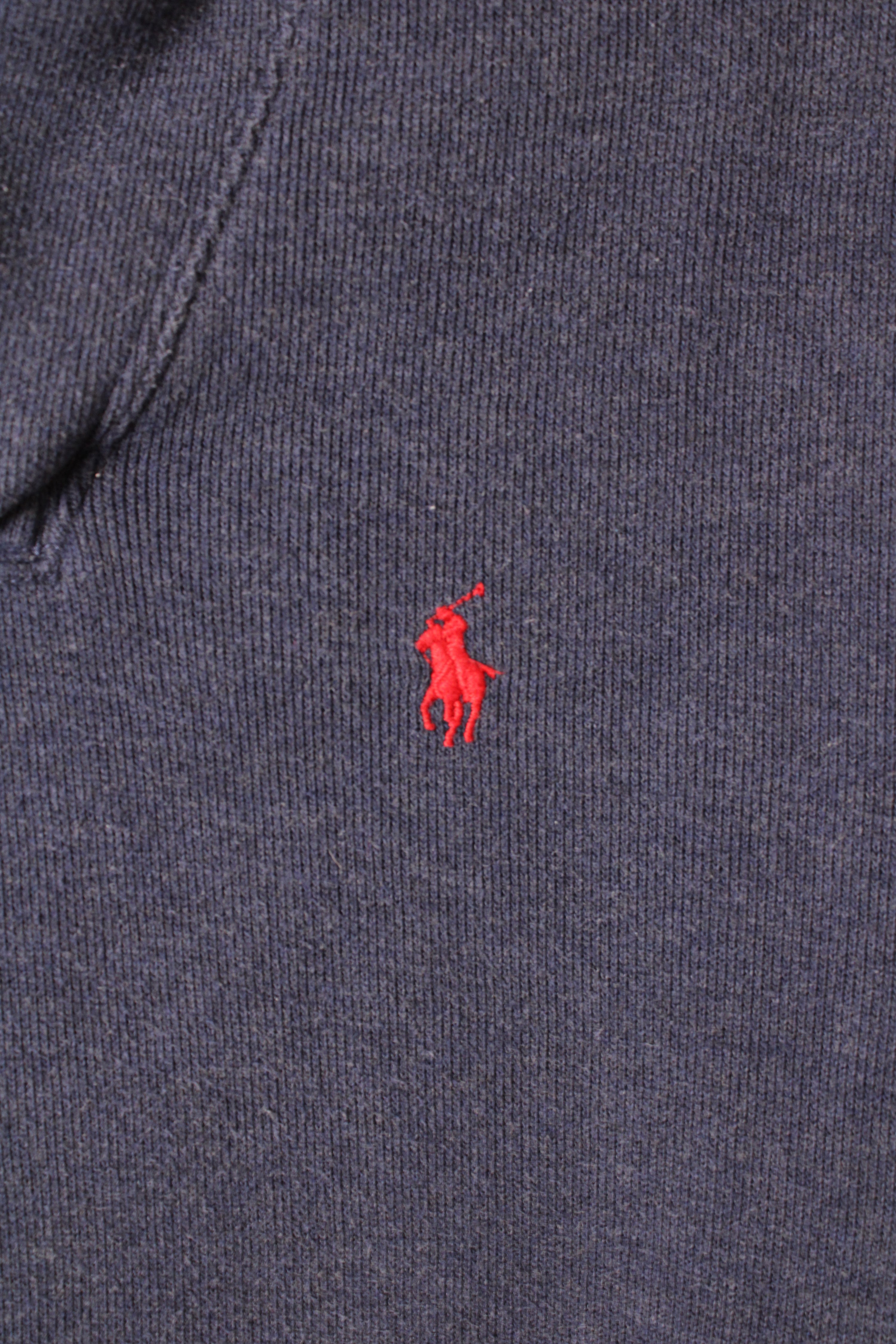 RALPH LAUREN COTTON SWEATER SHAWL COLLAR BLUE - L