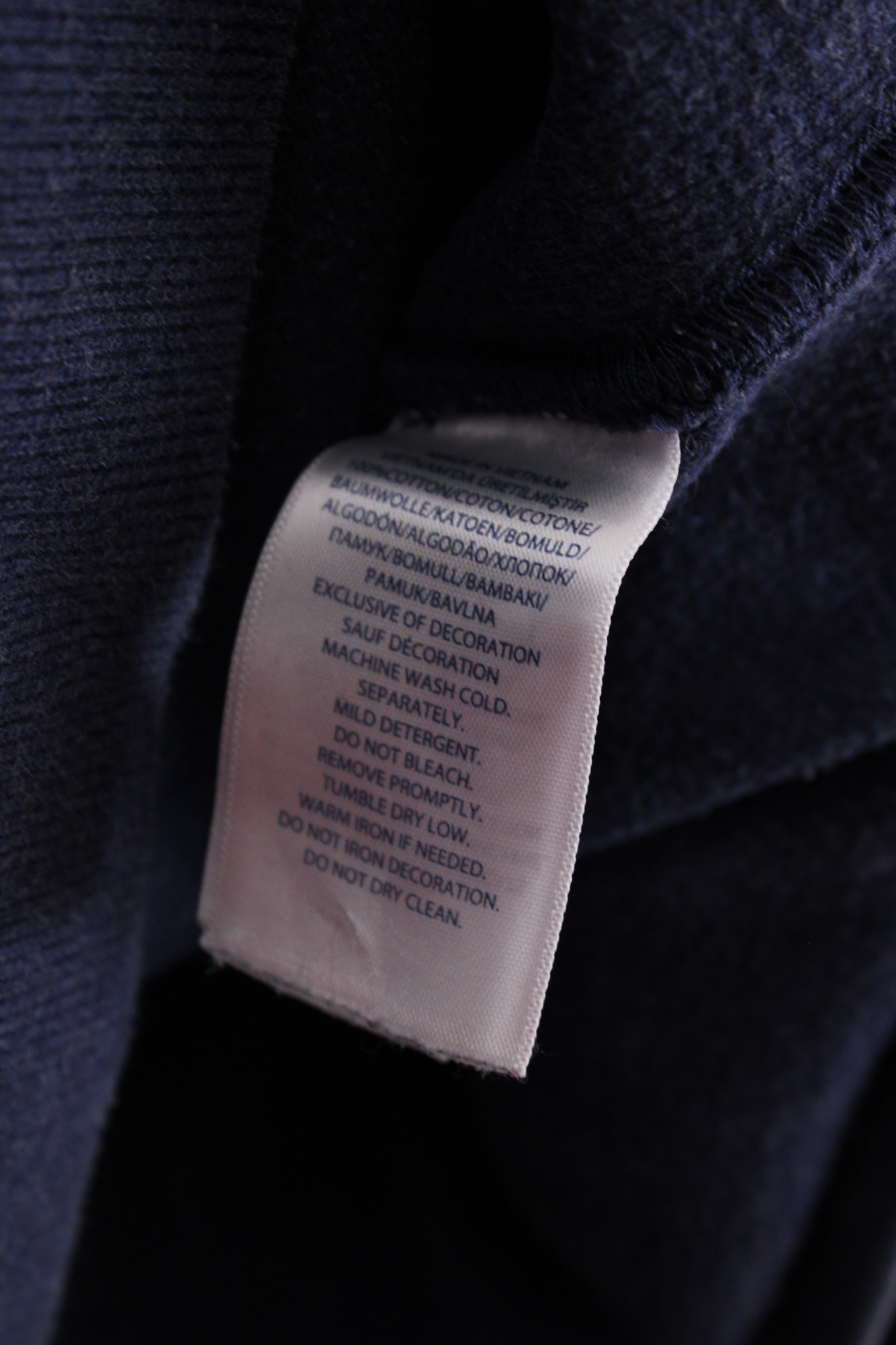 RALPH LAUREN COTTON SWEATER SHAWL COLLAR BLUE - L