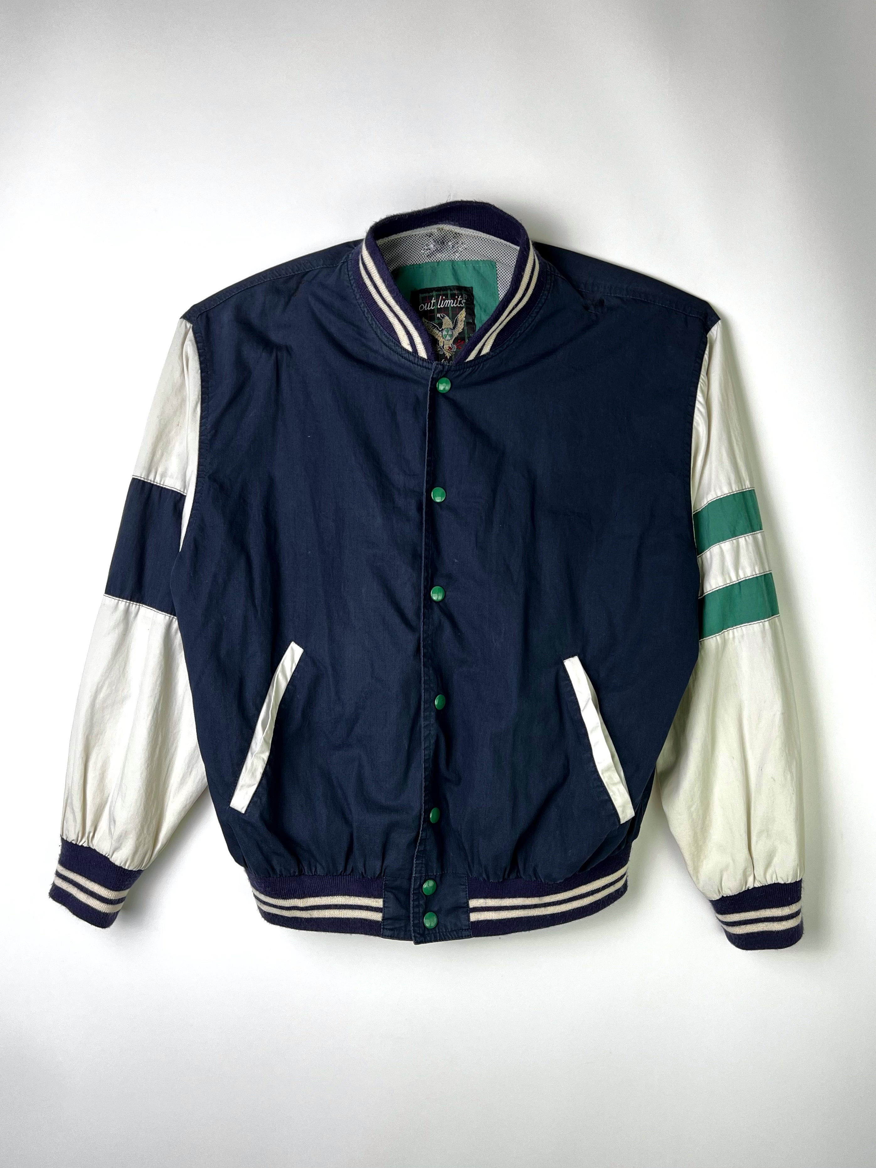 VINTAGE BOMBER JACKET 1980S MADE IN ITALY - M