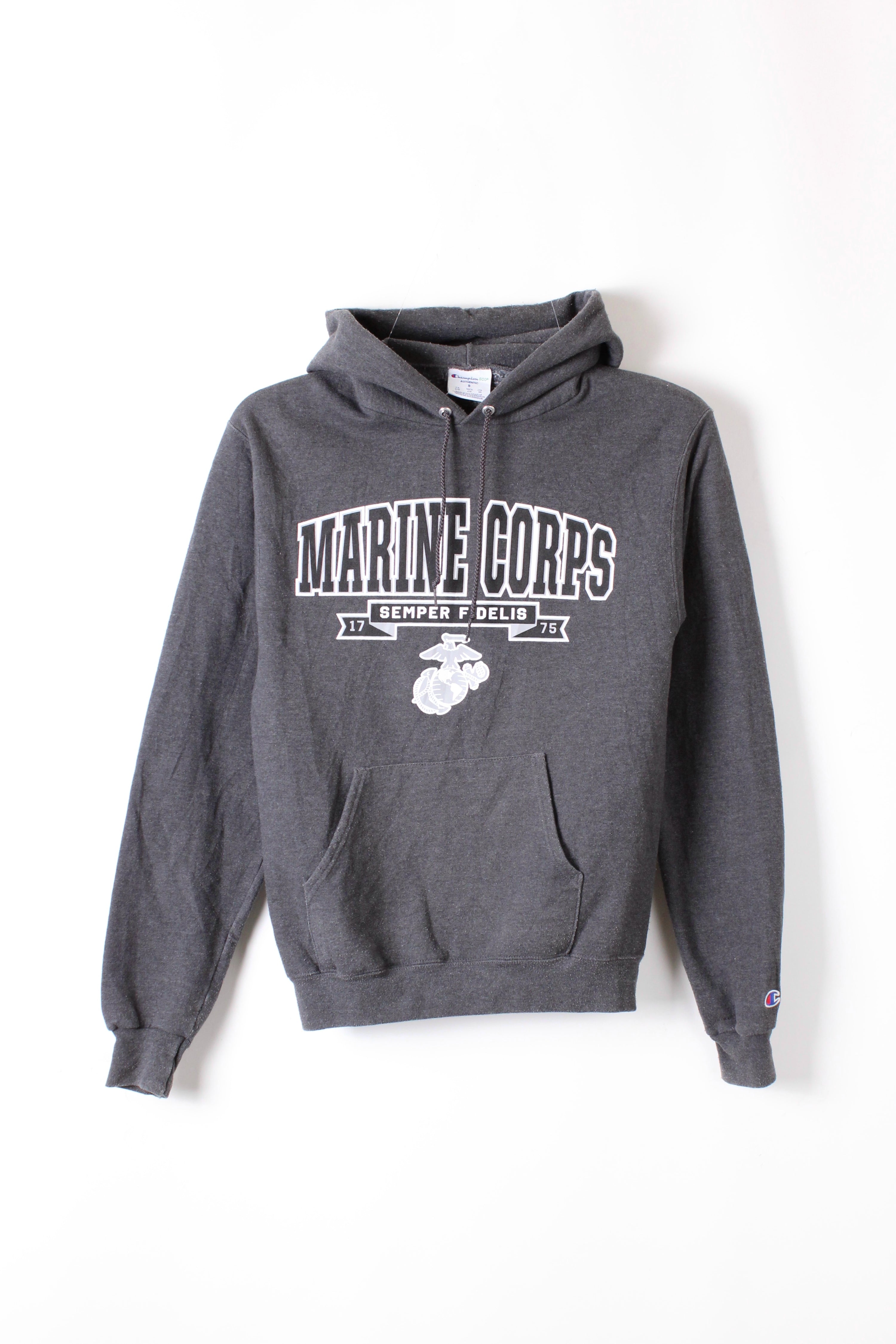 CHAMPION VINTAGE MARINE CORPS HOODIE GRAY - S