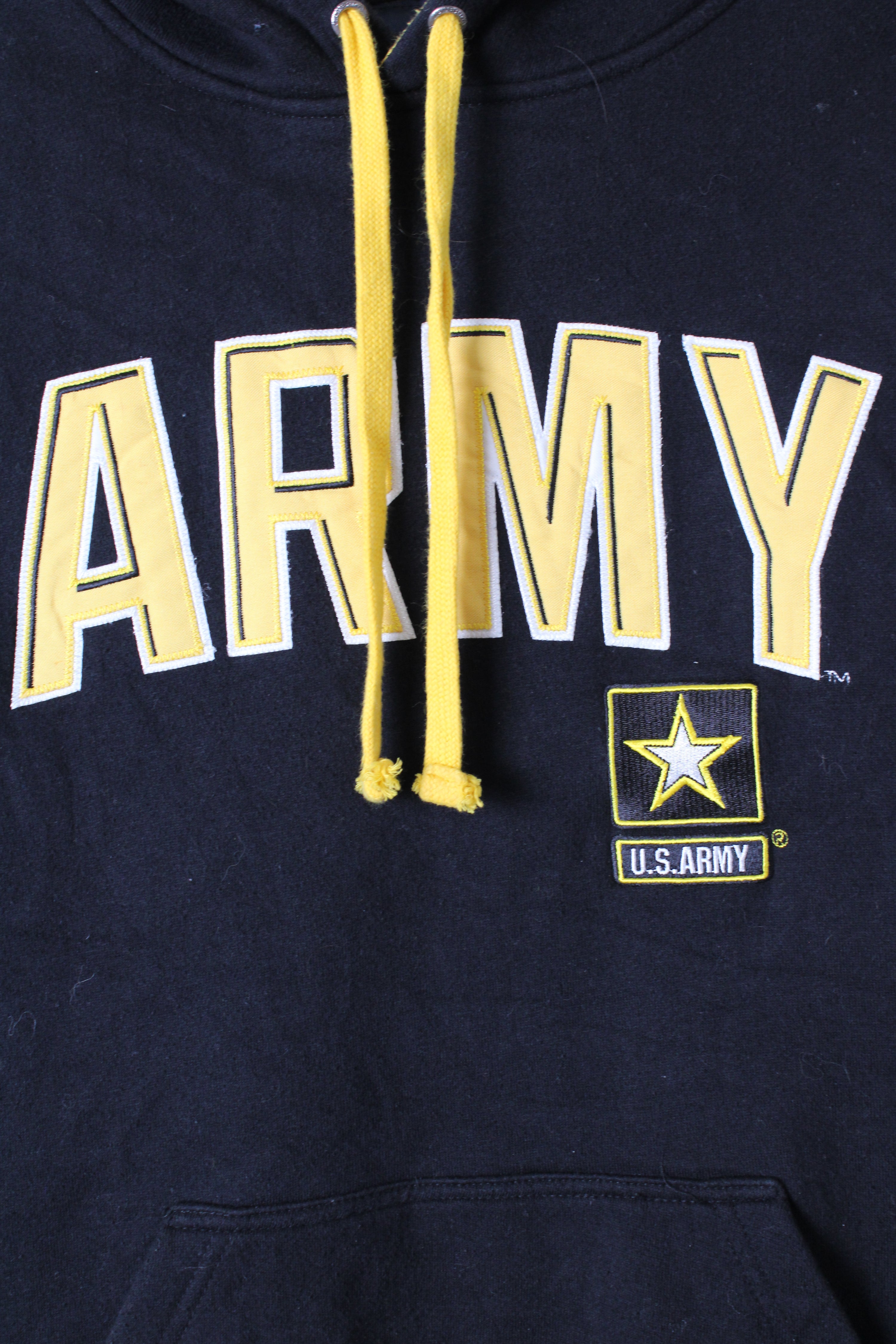 VINTAGE US ARMY HOODIE BLACK - L
