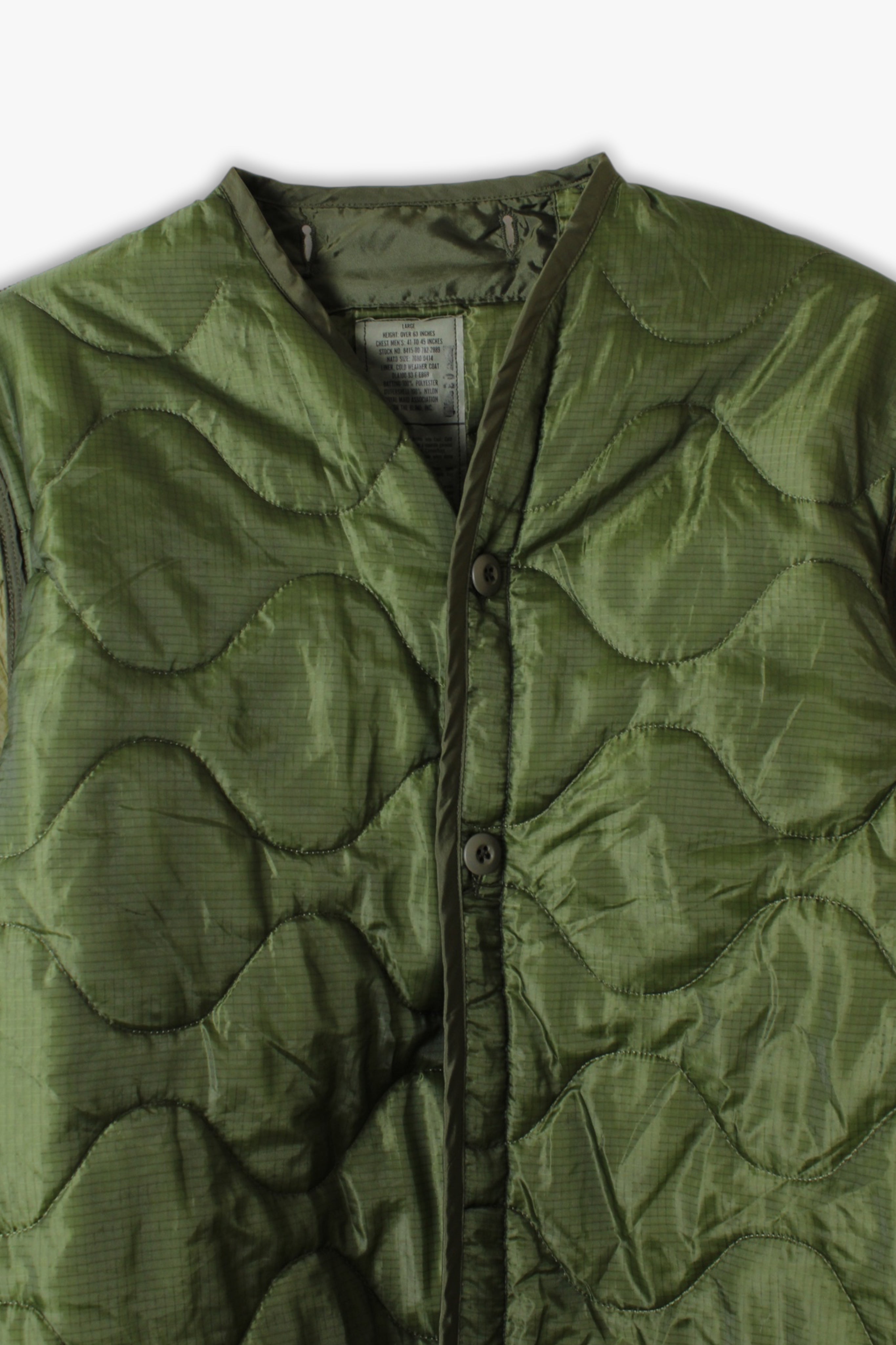 US ARMY M-65 LINER OLIVE GREEN QUILTED JACKET