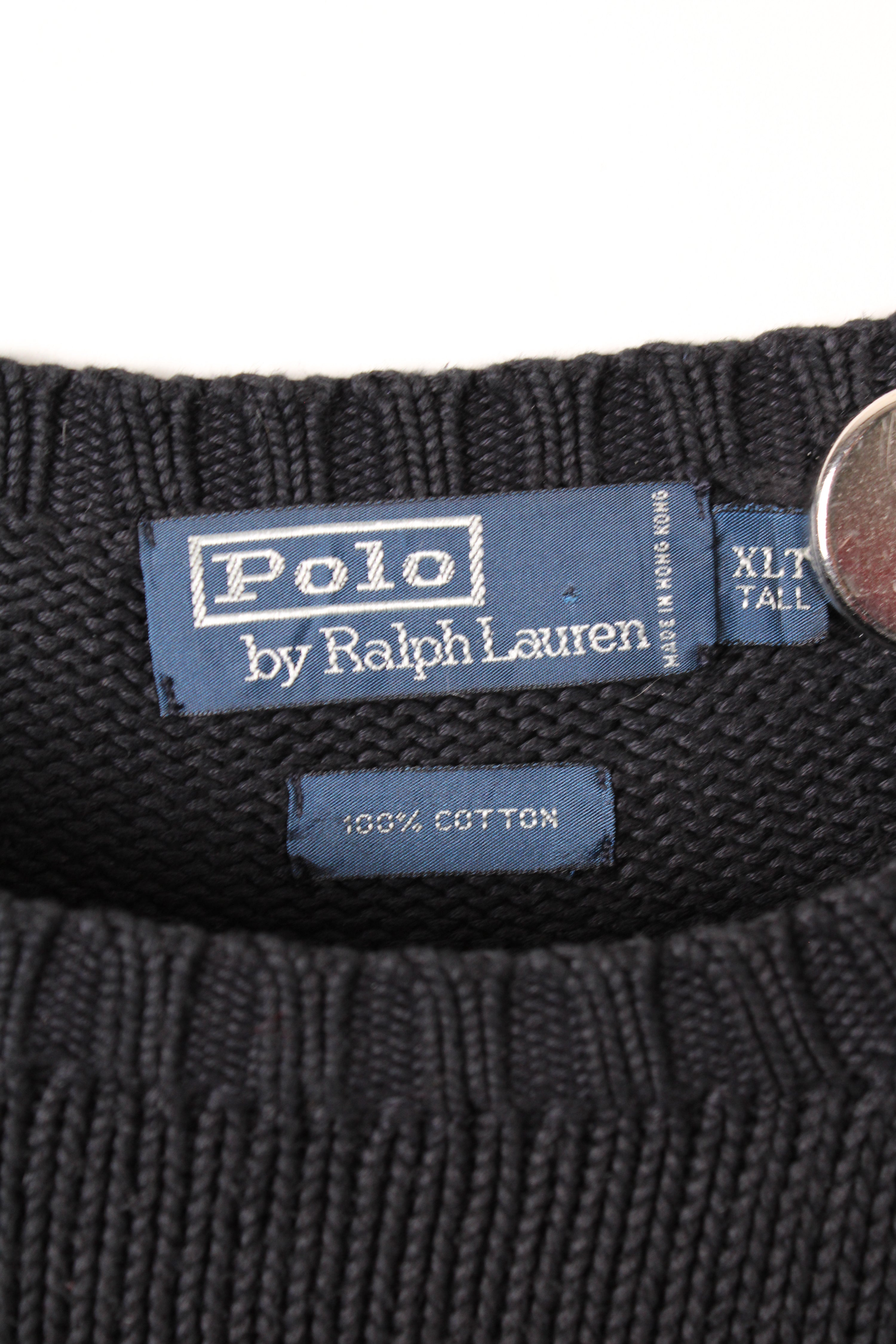 RALPH LAUREN SWEATER HEAVY COTTON BLACK - XXL