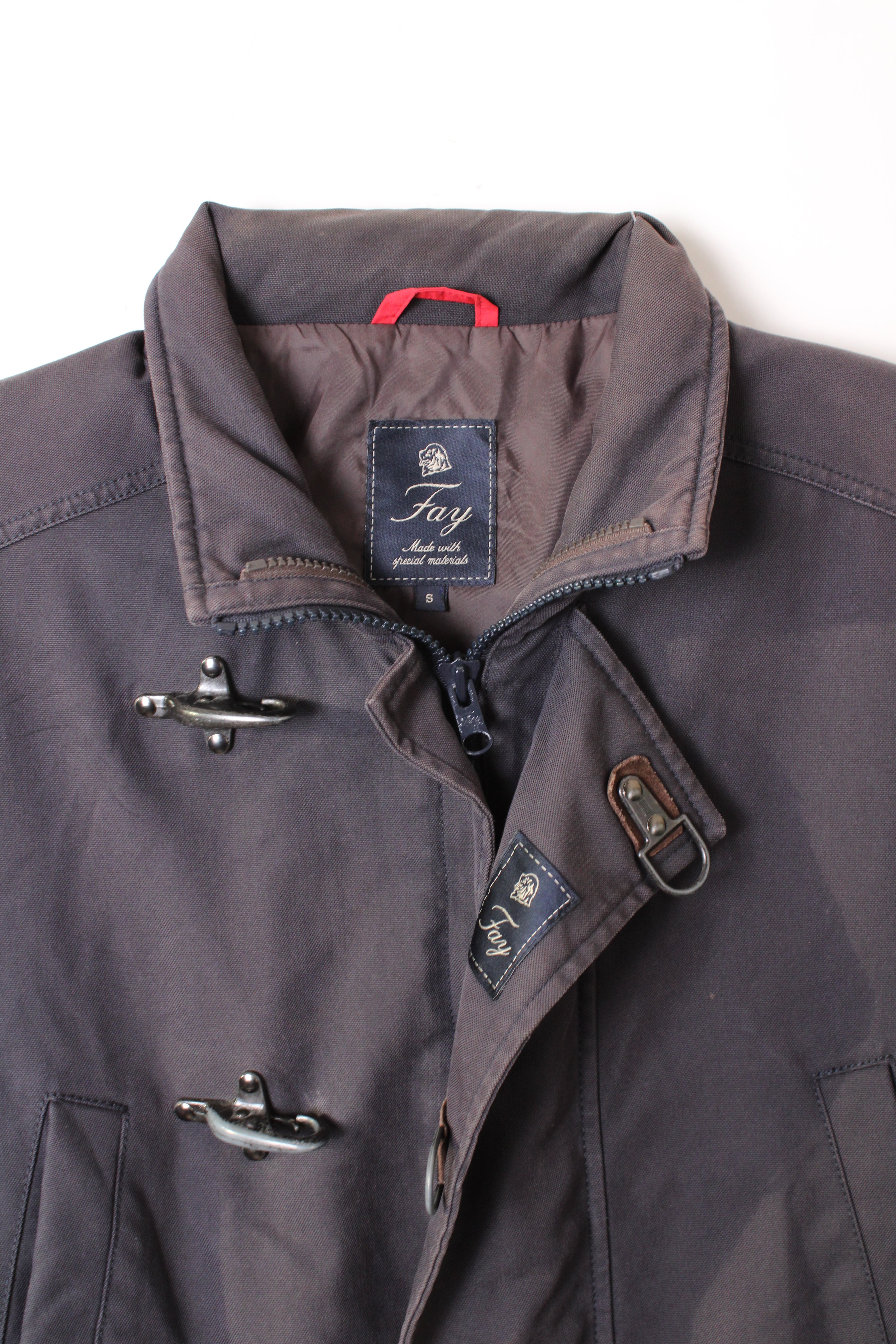 FAY FIREMAN JACKET 4 GANCI LONG COAT GREY - M/L