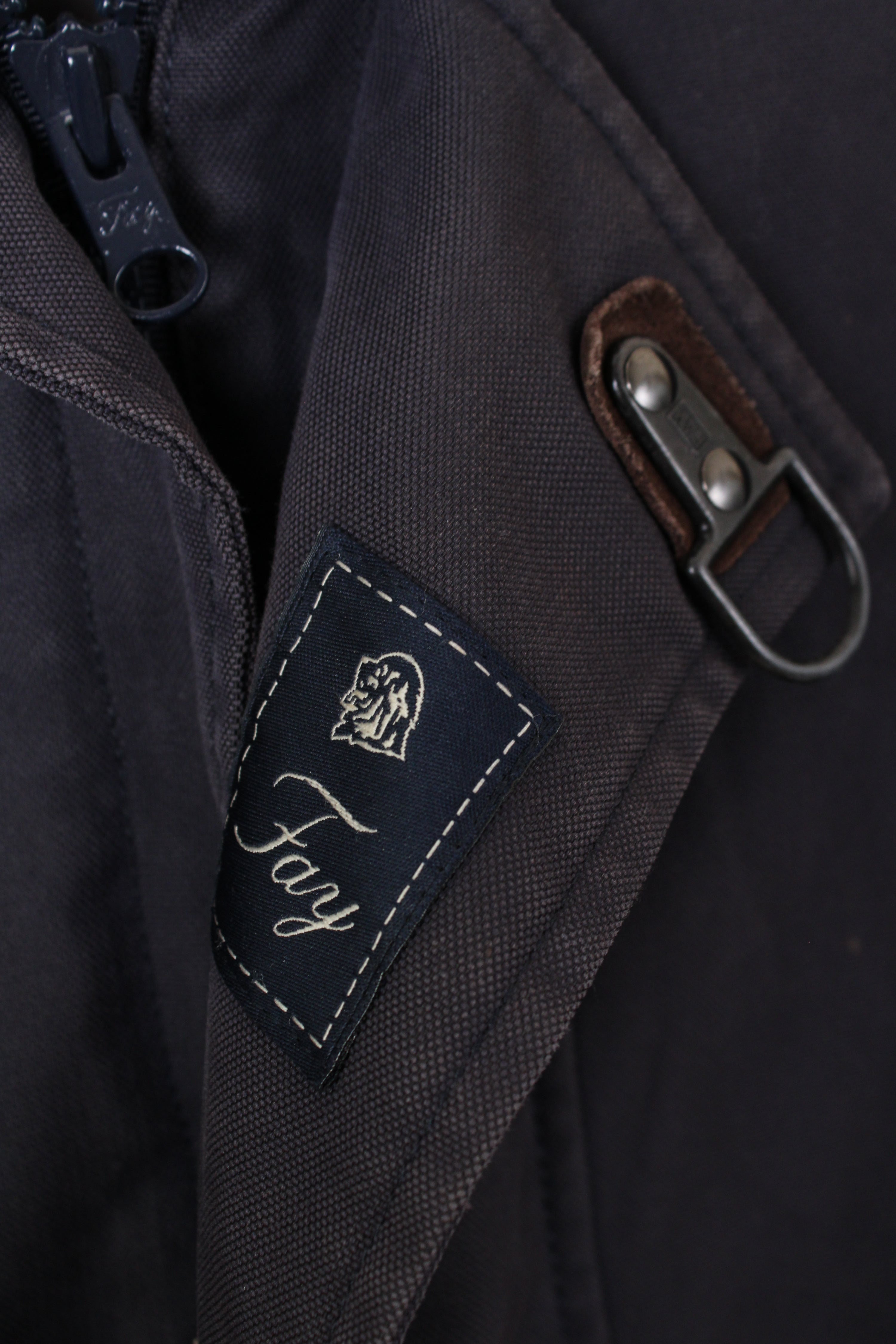 FAY FIREMAN JACKET 4 GANCI LONG COAT GREY - M/L