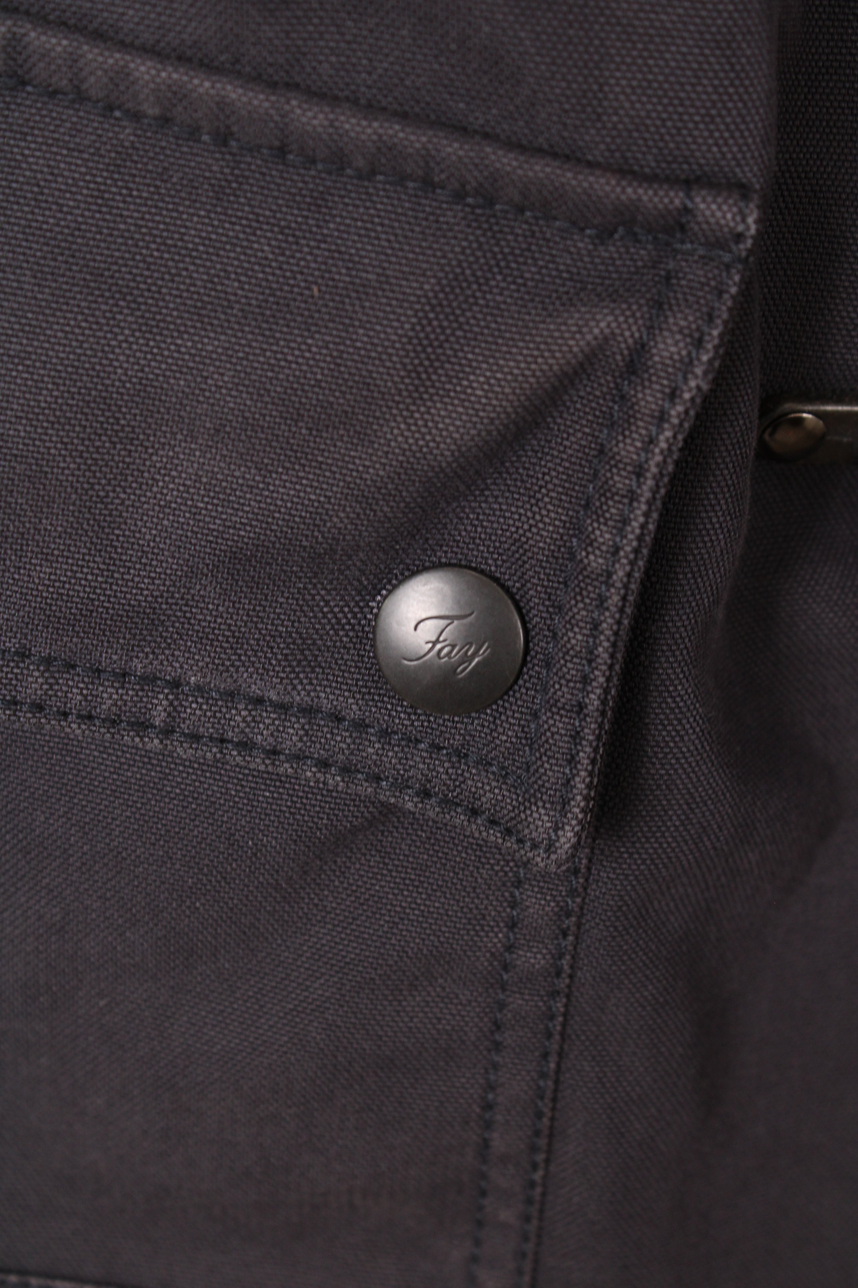 FAY FIREMAN JACKET 4 GANCI LONG COAT GREY - M/L