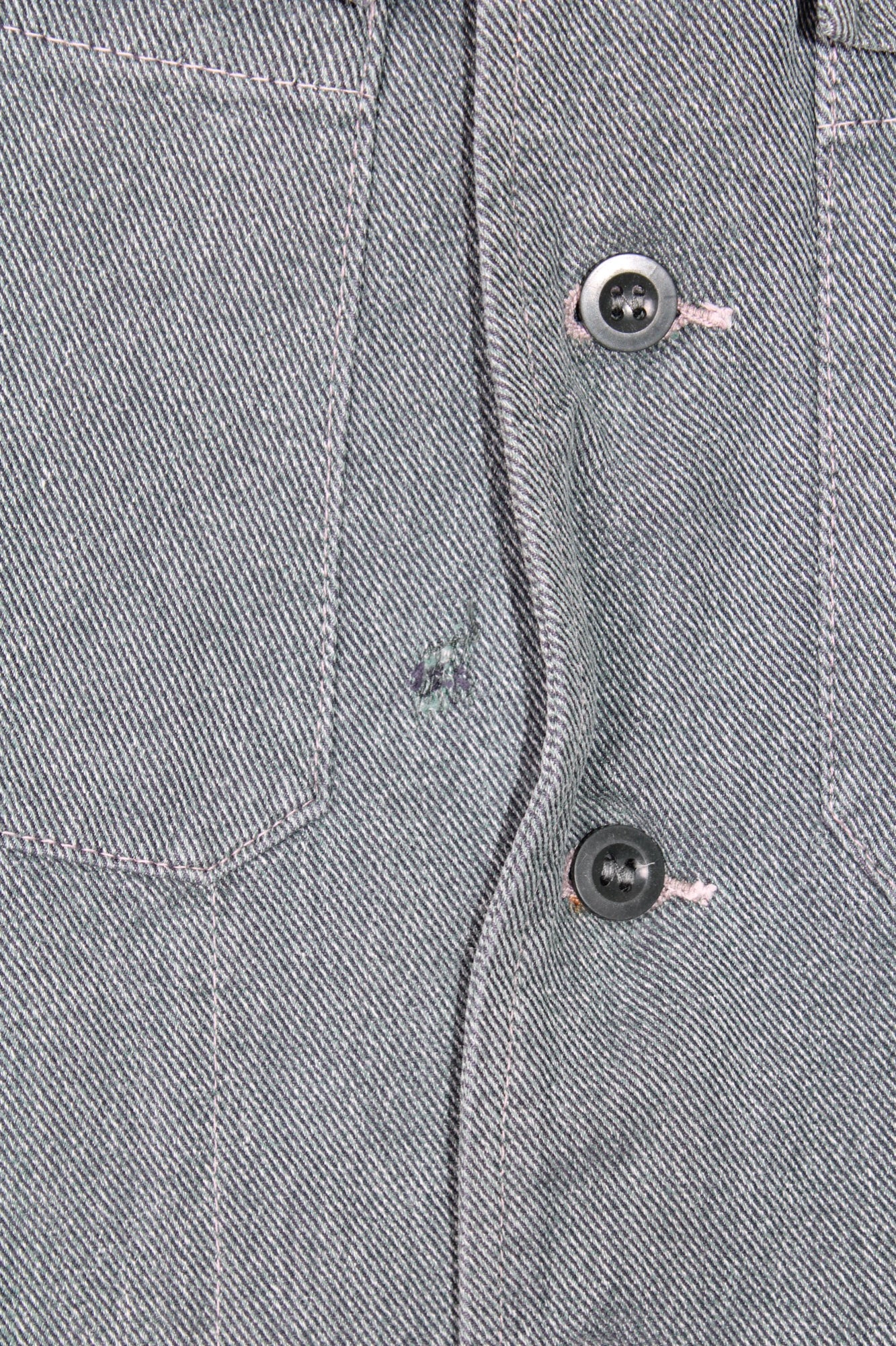 VINTAGE SWISS ARMY DENIM WORK JACKET - S