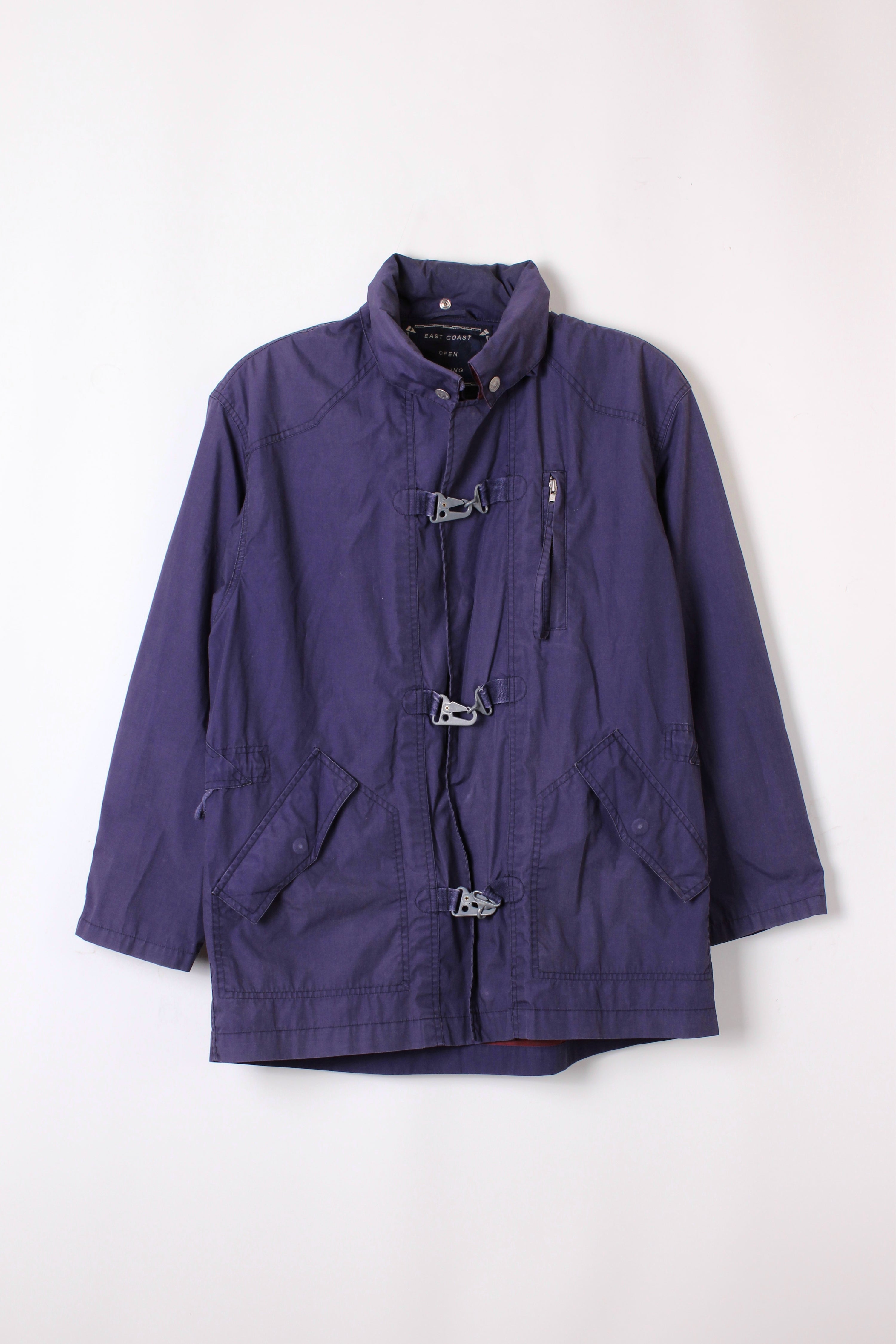 VINTAGE FIREMAN JACKET 3 HOOKS BLUE MADE IN ITALY - M/L