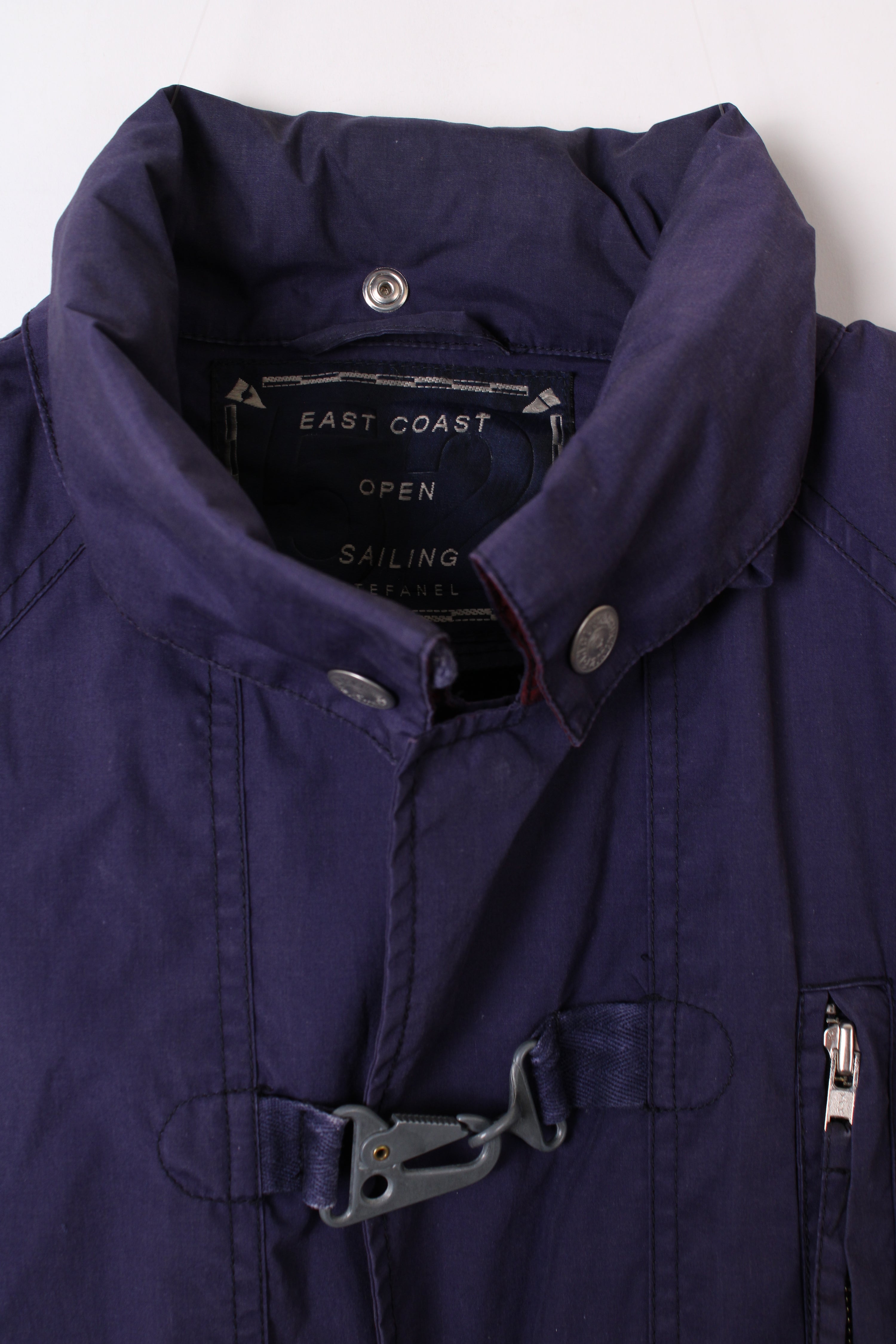 VINTAGE FIREMAN JACKET 3 HOOKS BLUE MADE IN ITALY - M/L