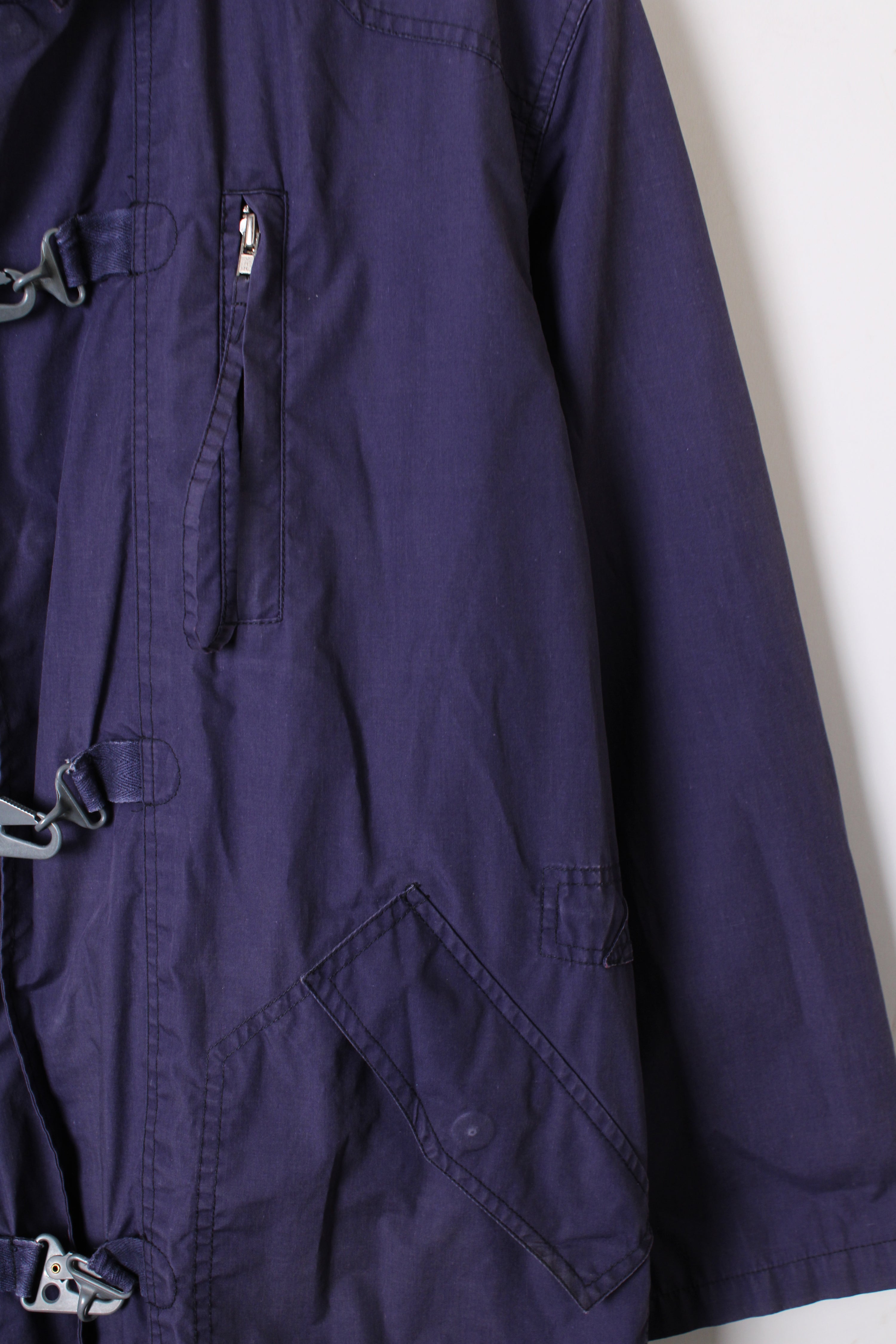 VINTAGE FIREMAN JACKET 3 HOOKS BLUE MADE IN ITALY - M/L