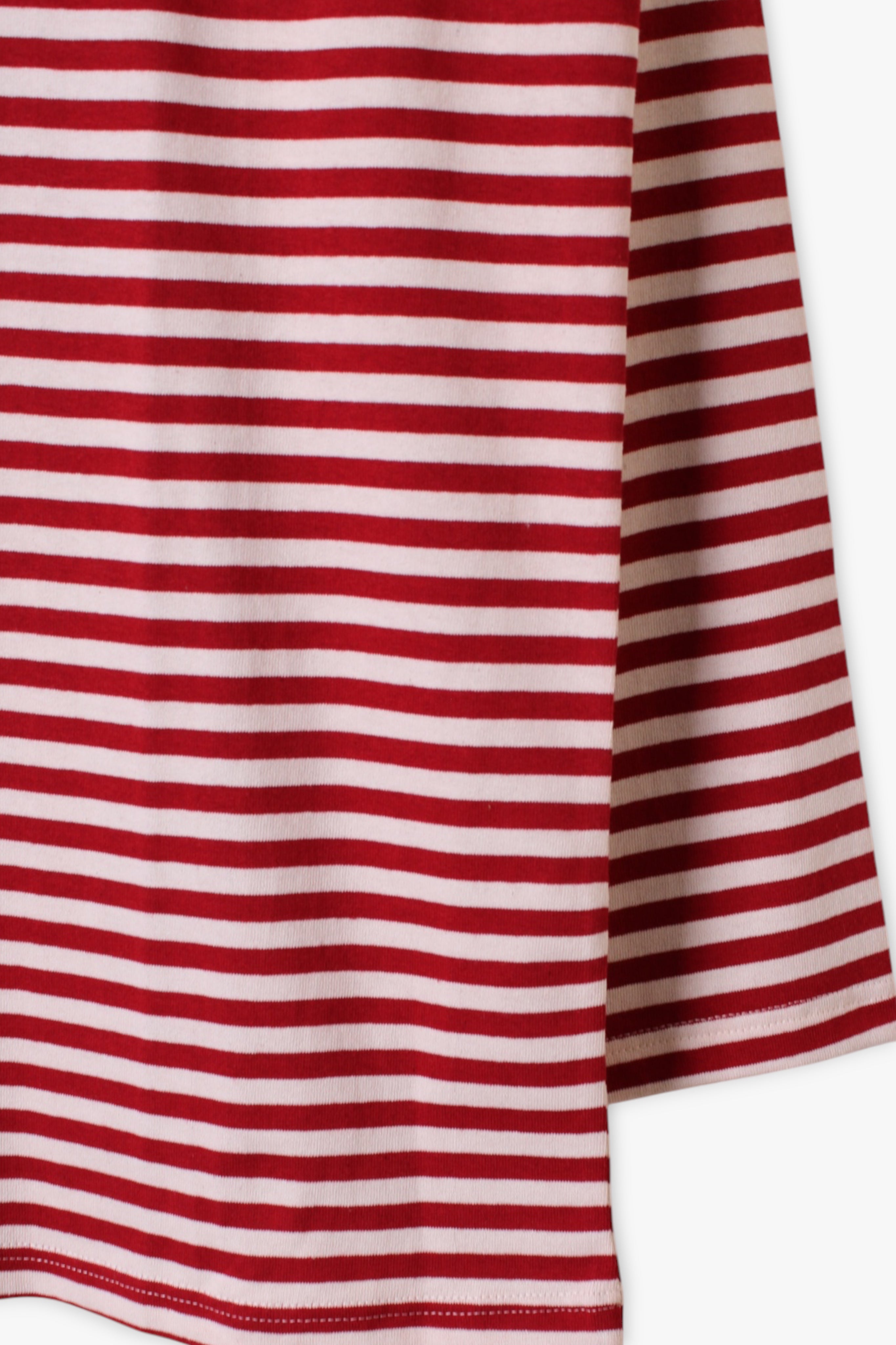 TELNYASHKA STRIPED COTTON LONG SLEEVE SHIRT RUSSIAN ARMY RED