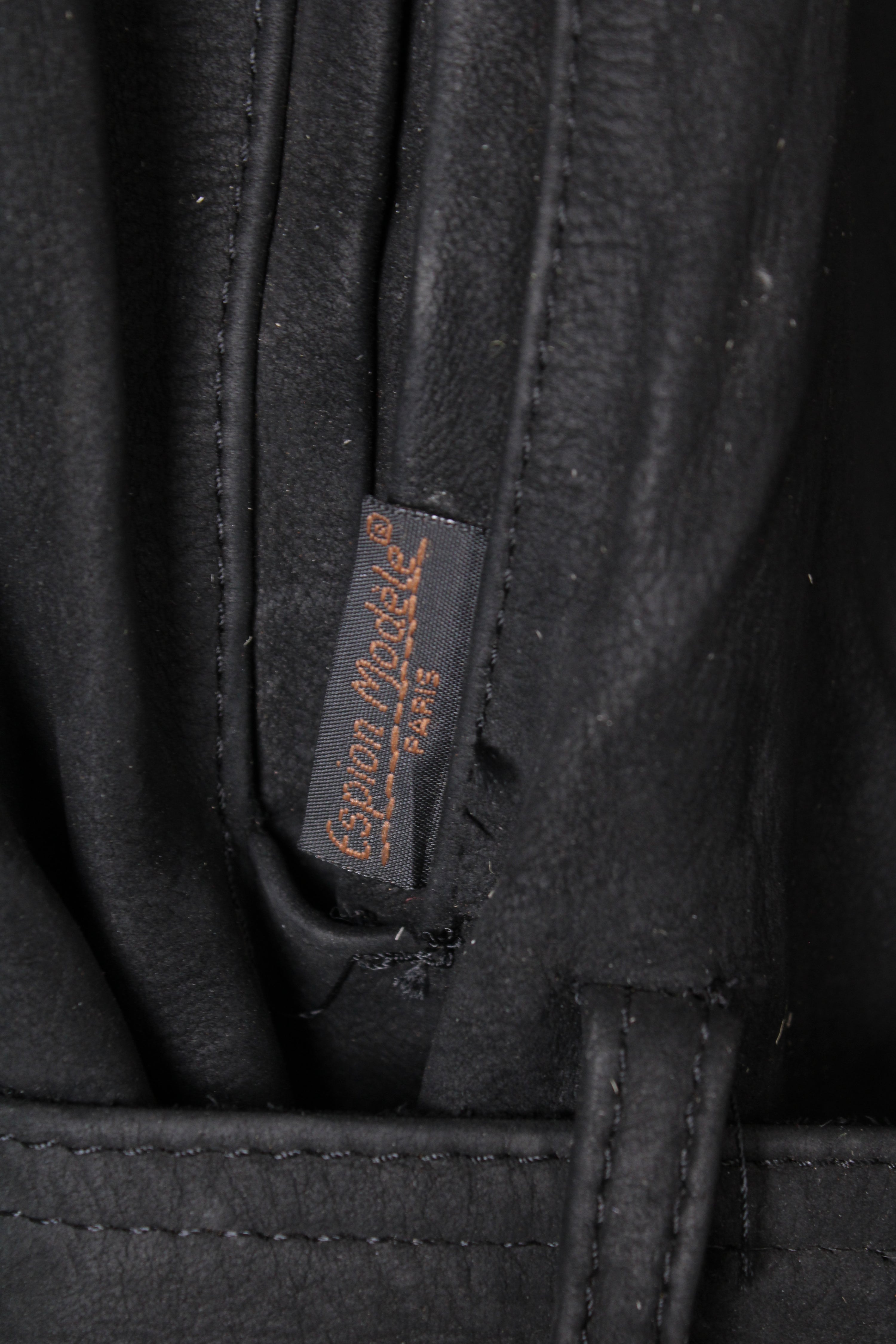 VINTAGE FIREMAN LEATHER JACKET BLACK - S/M