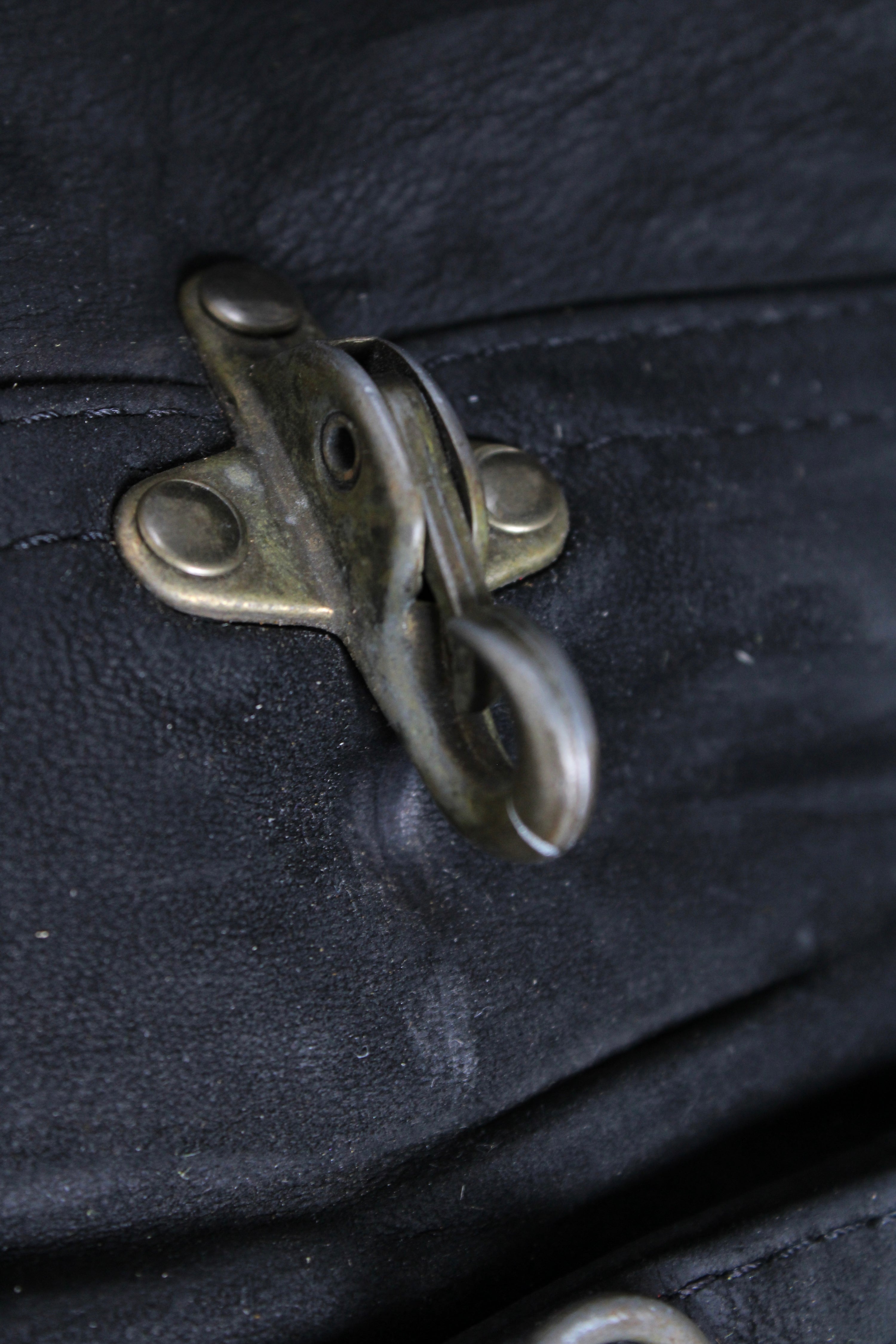 VINTAGE FIREMAN LEATHER JACKET BLACK - S/M