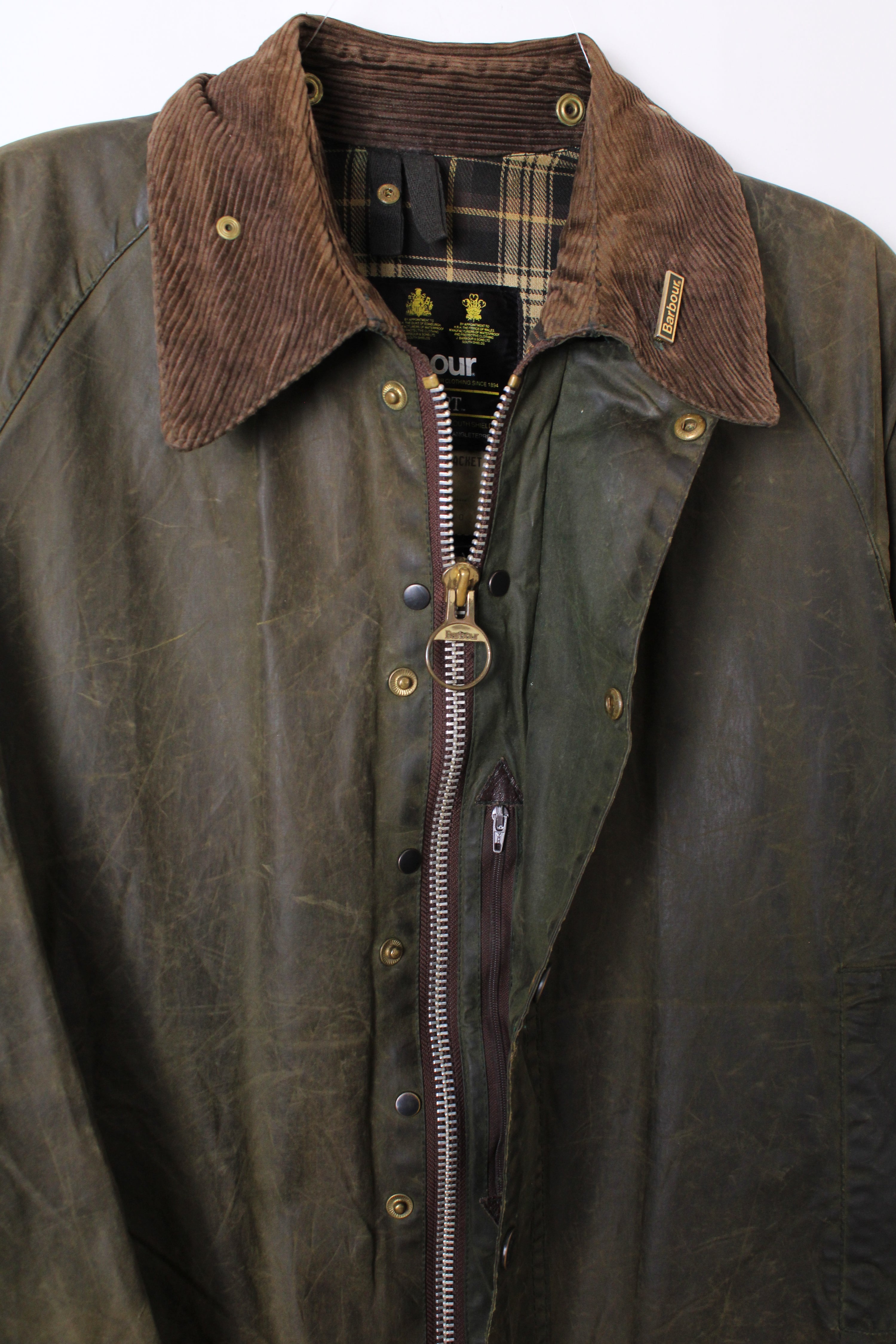 BARBOUR BEAUFORT WAXED JACKET GREEN - S/M