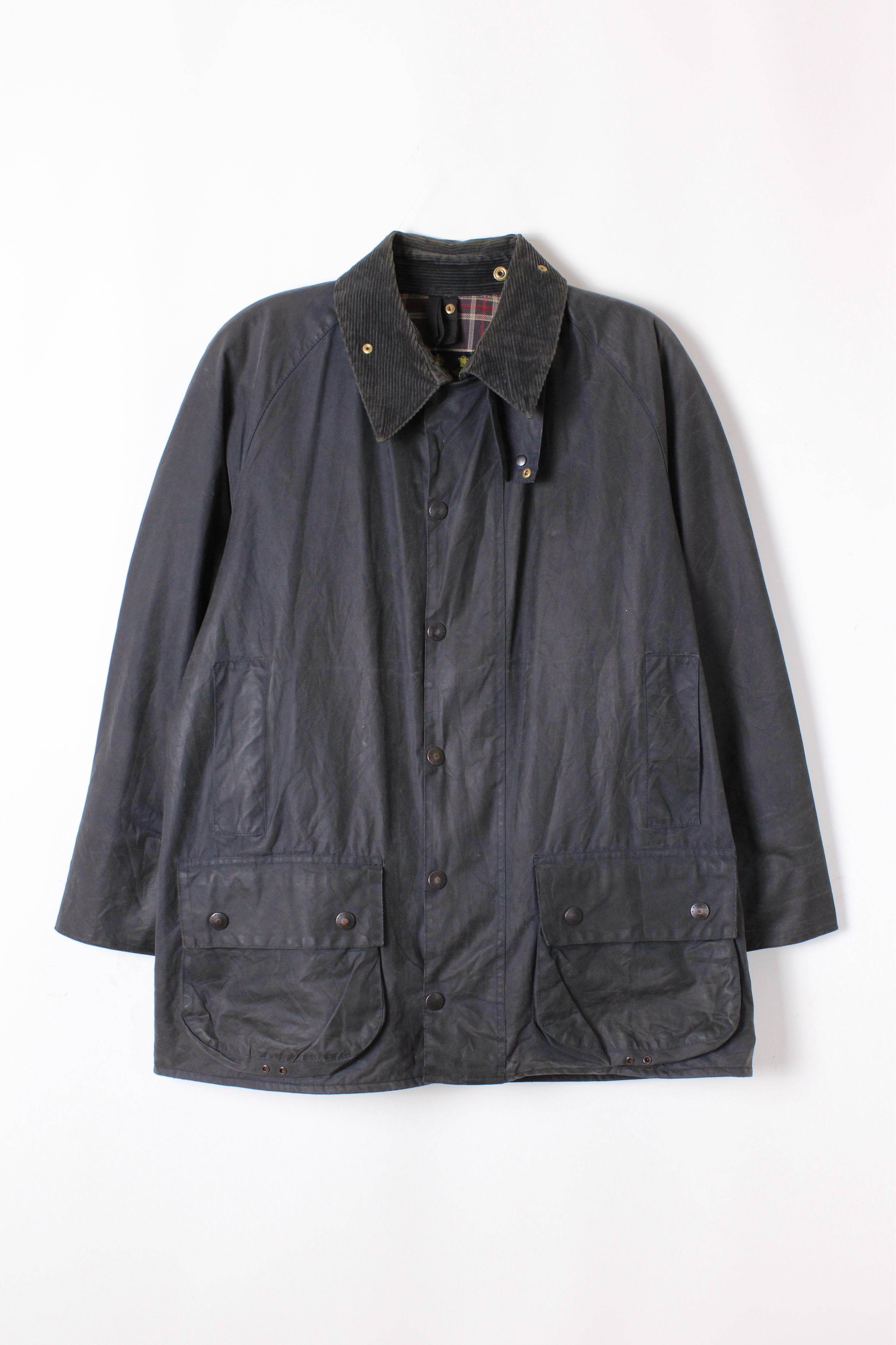 BARBOUR BEAUFORT WAXED JACKET BLUE - M/L
