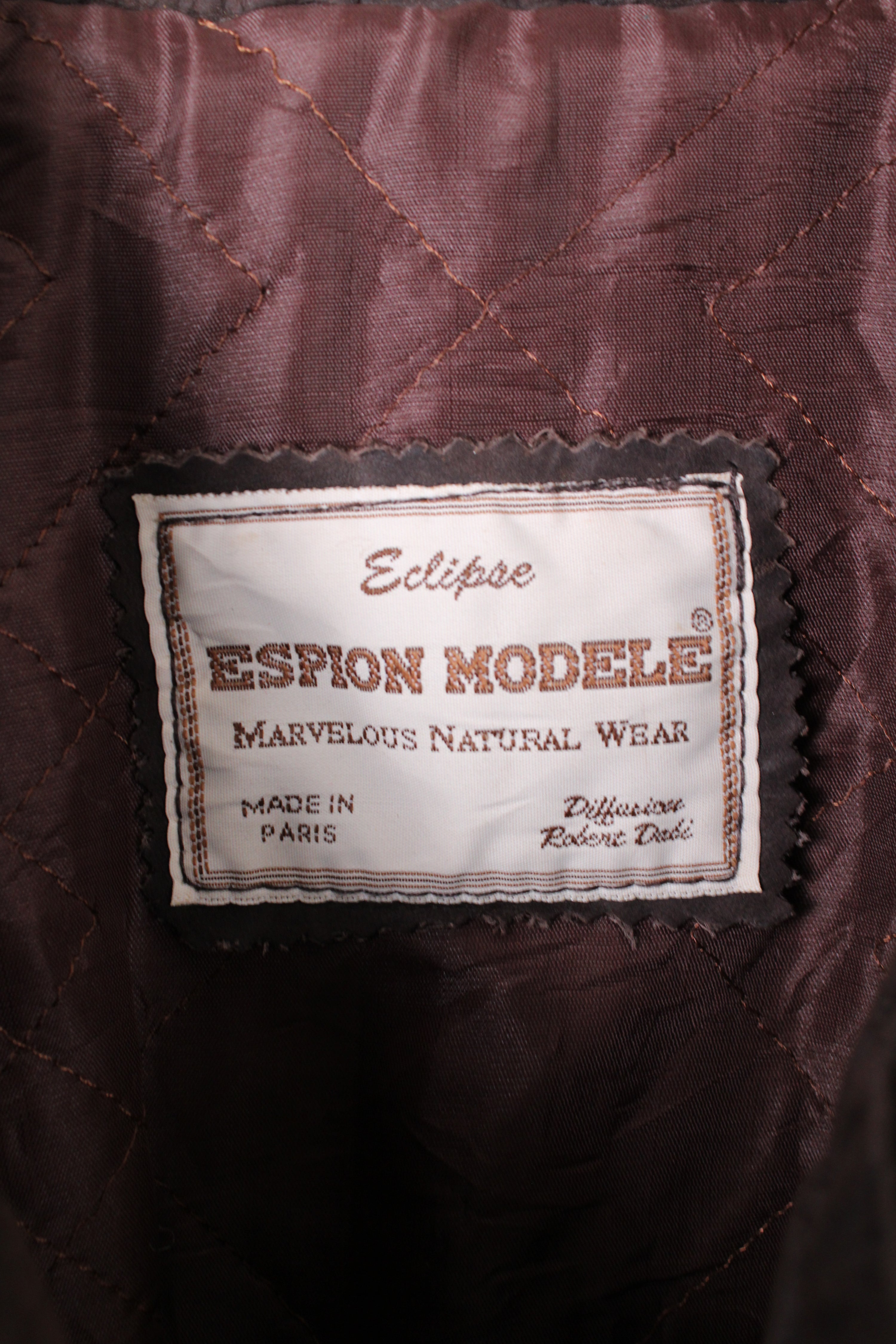 VINTAGE FIREMAN LEATHER JACKET BROWN - XS/S