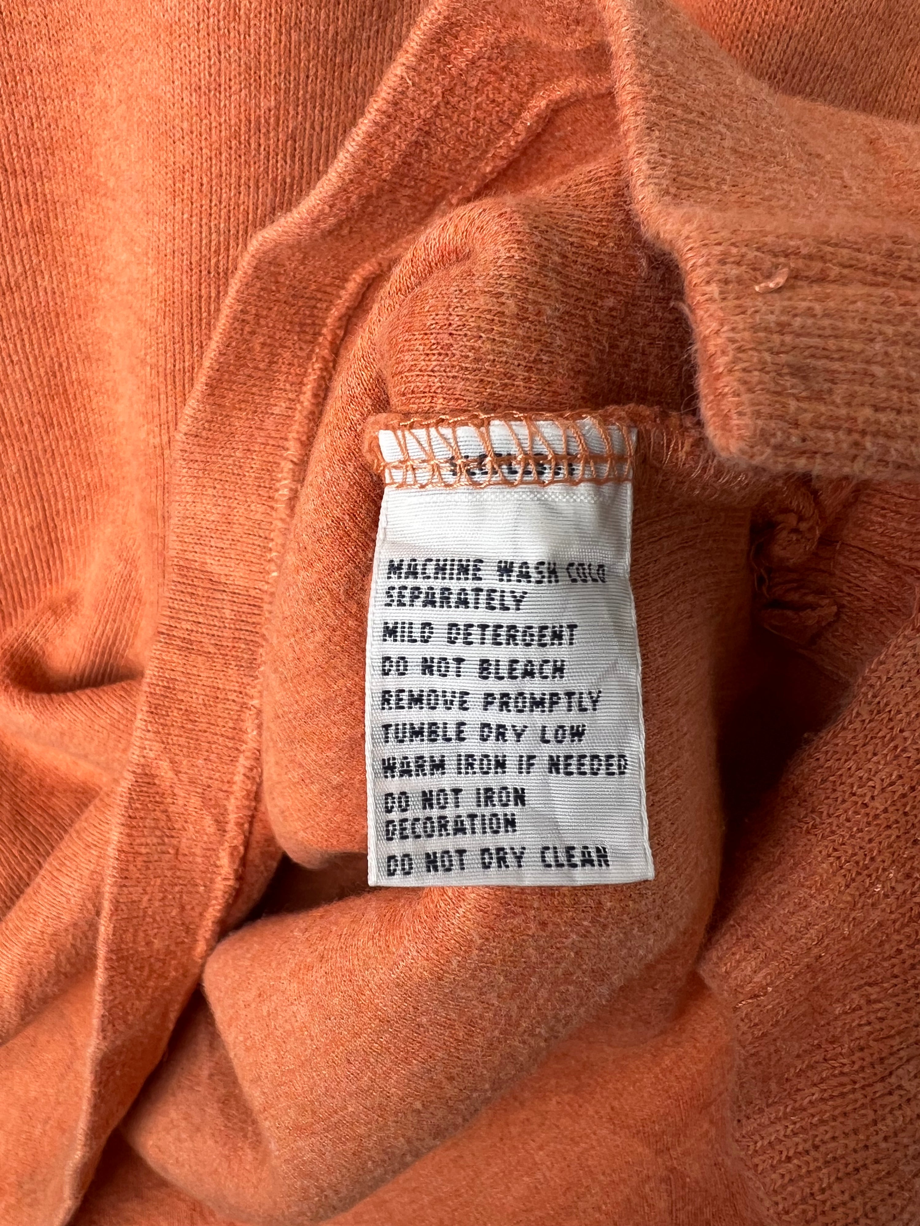 RALPH LAUREN QUARTER ZIP SWEATER ORANGE - L