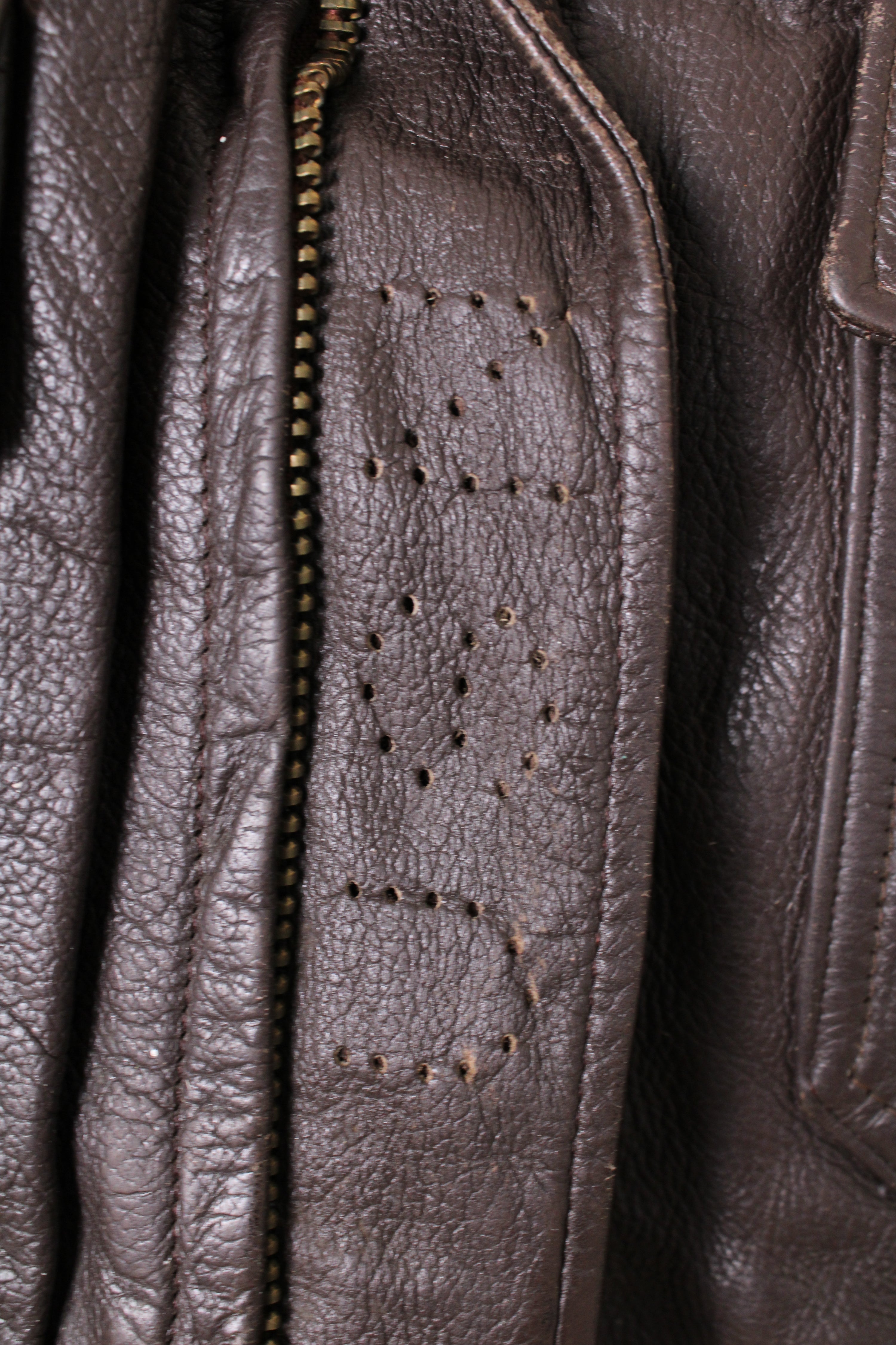 VINTAGE US NAVY G1 LEATHER JACKET BROWN - S/M