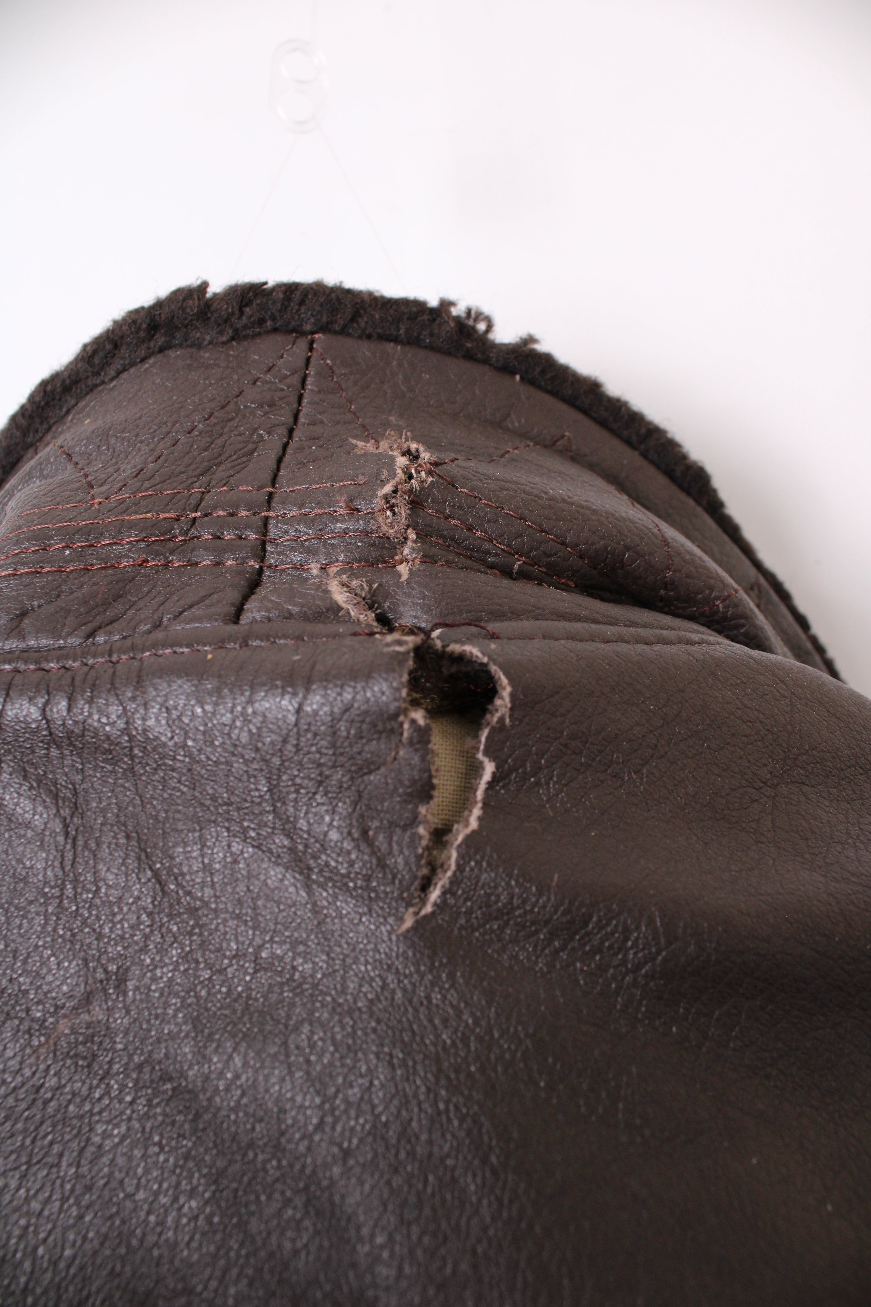 VINTAGE US NAVY G1 LEATHER JACKET BROWN - S/M