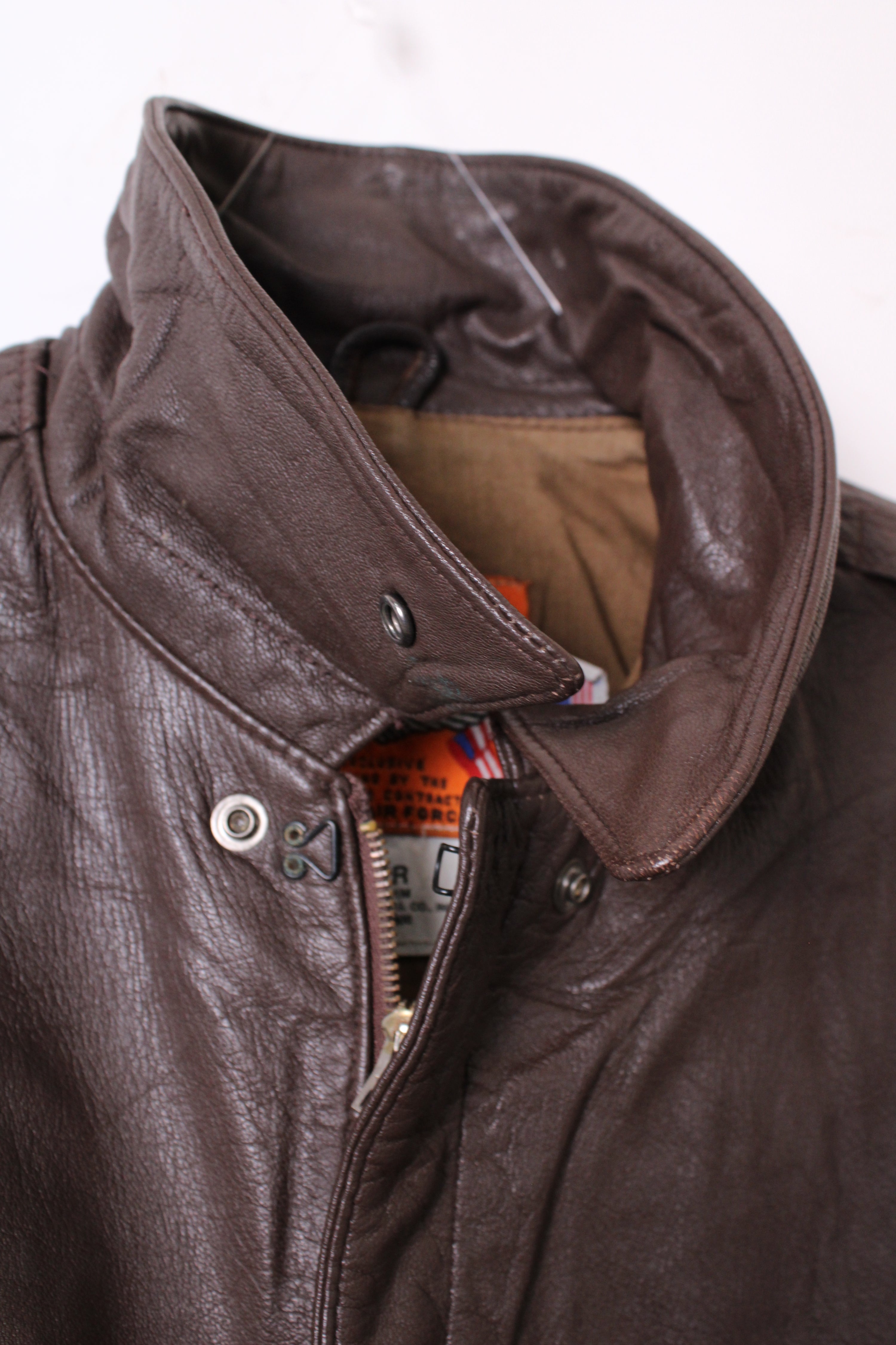 VINTAGE COOPER A2 LEATHER JACKET BROWN - M/L
