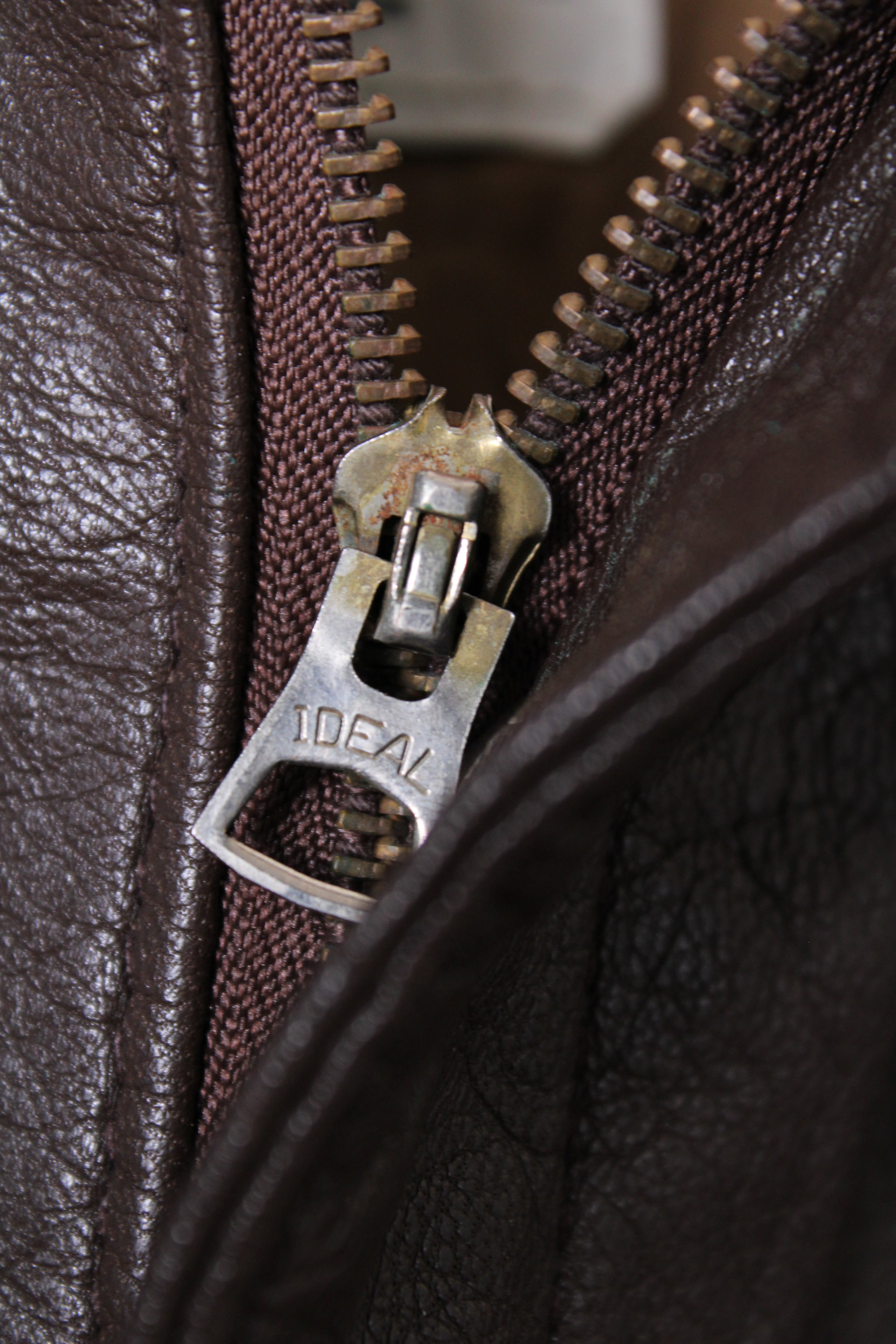 VINTAGE COOPER A2 LEATHER JACKET BROWN - M/L