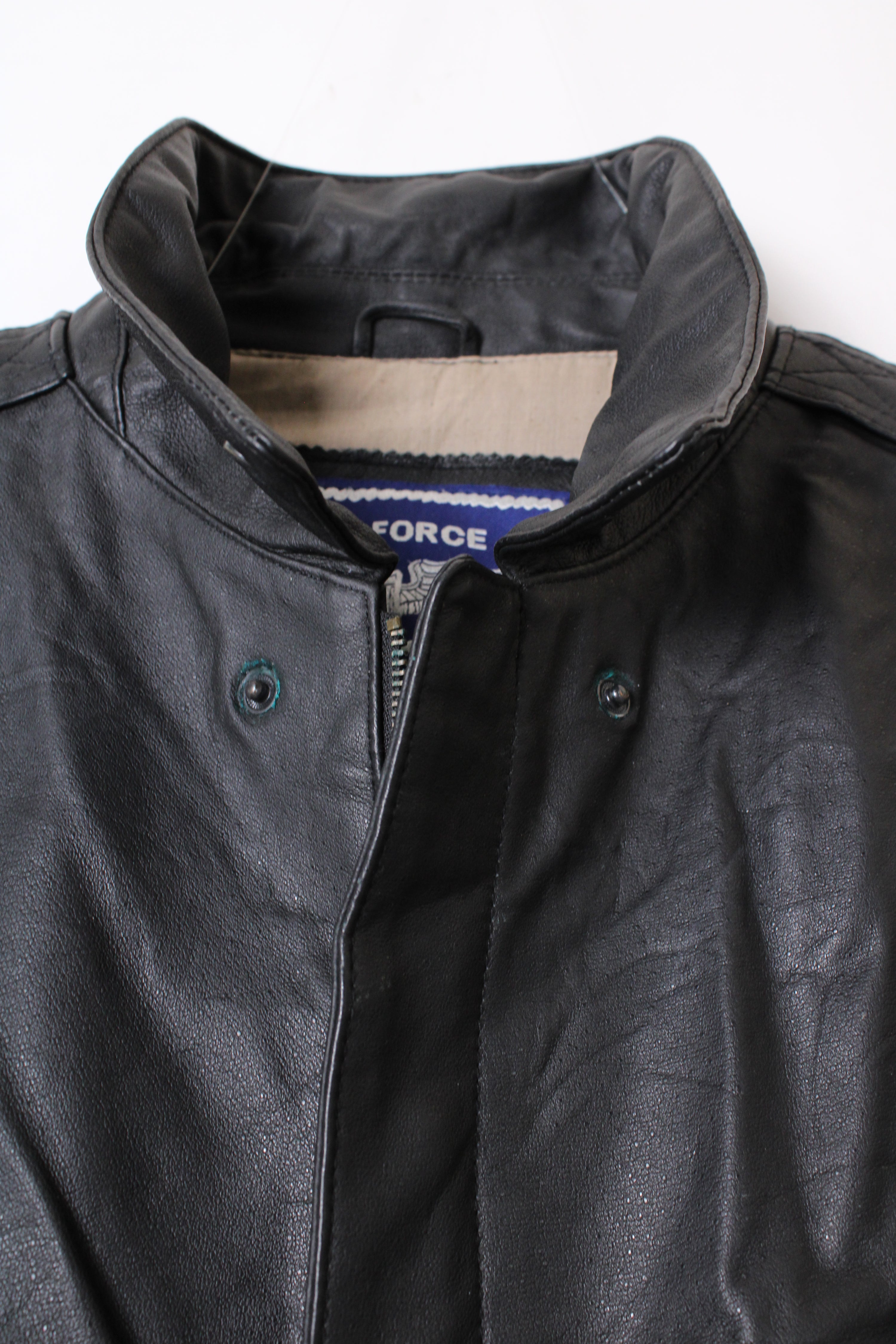 VINTAGE AIR FORCE A2 LEATHER JACKET BLACK - XL