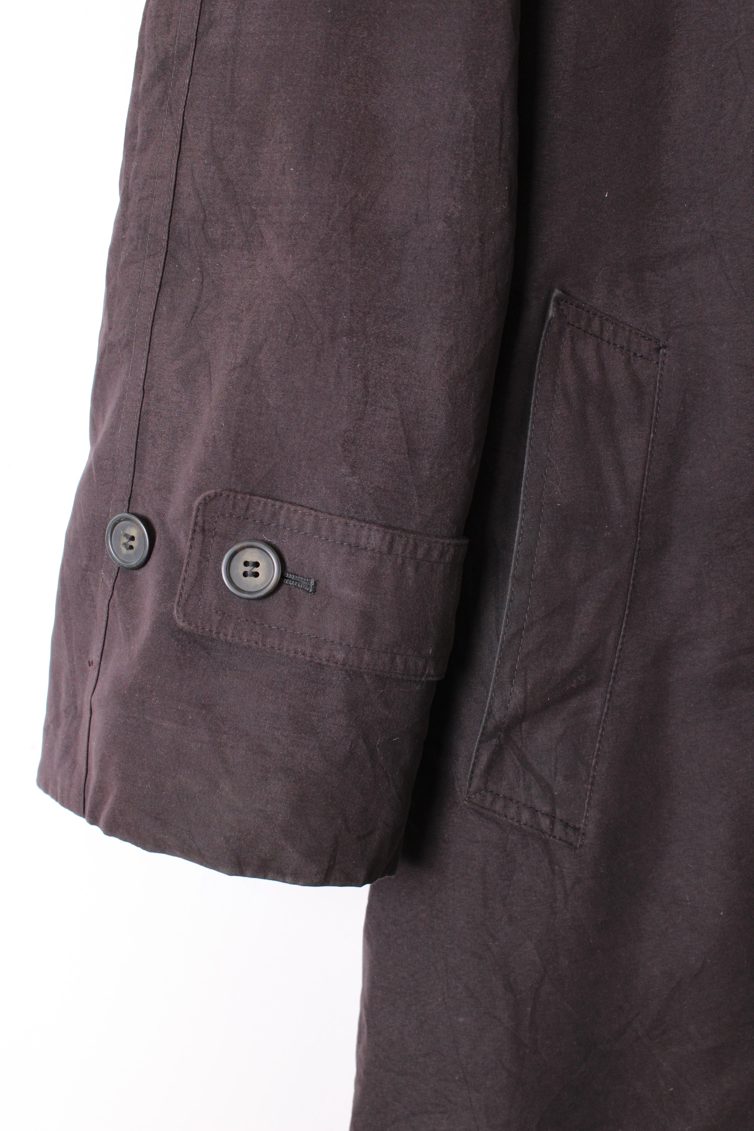 VINTAGE RALPH LAUREN TRENCH COAT BLACK - L/XL