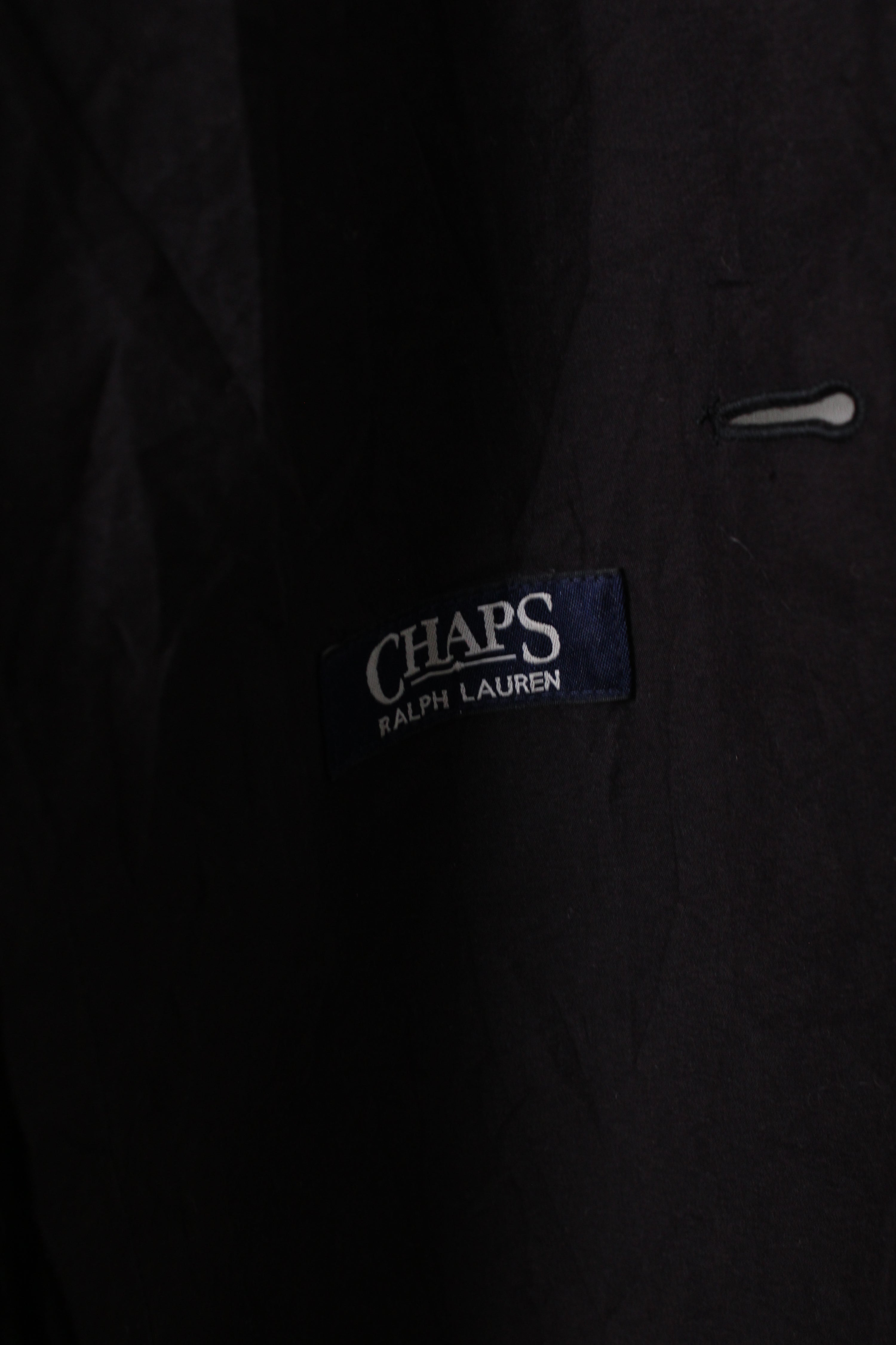 VINTAGE RALPH LAUREN TRENCH COAT BLACK - L/XL