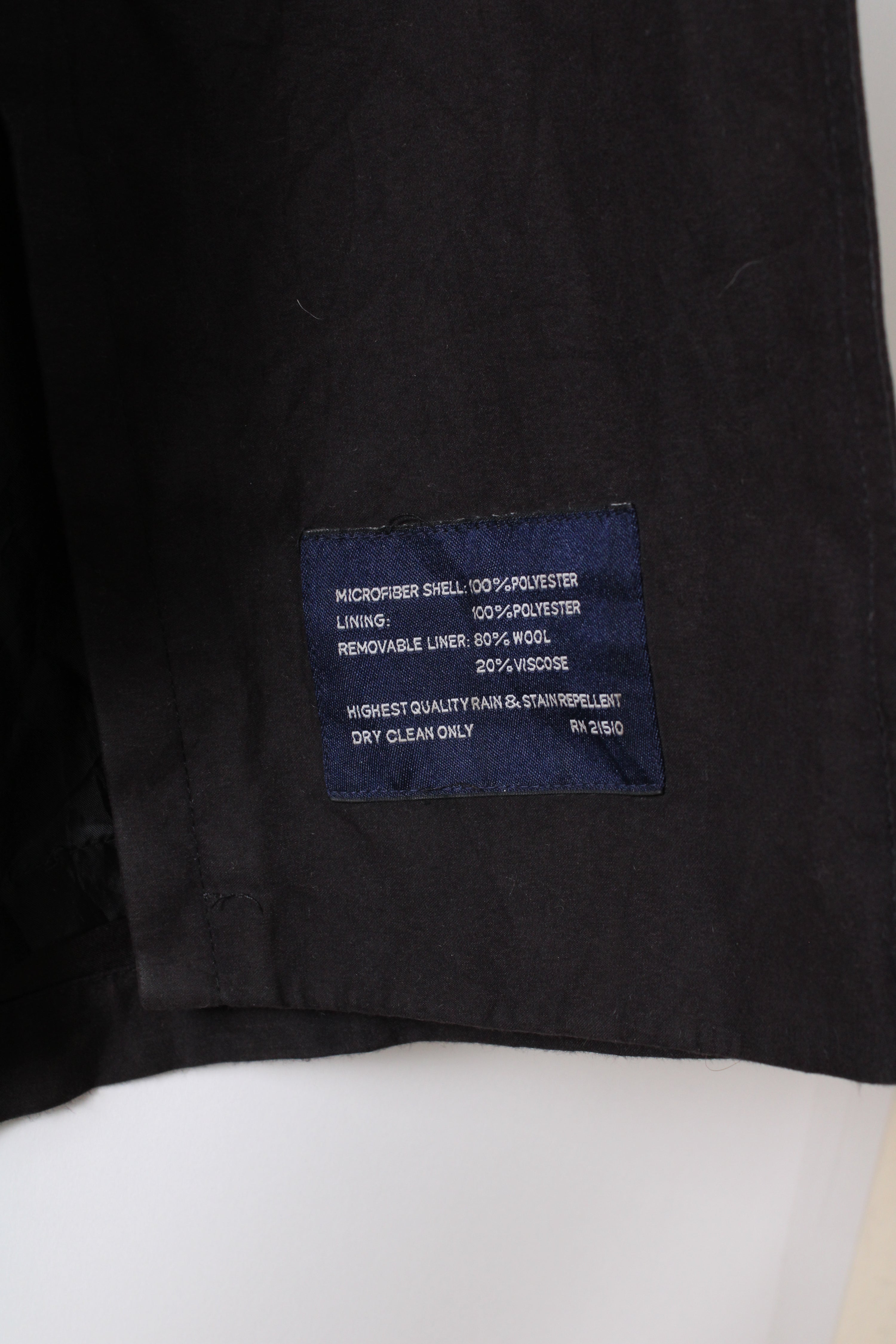 VINTAGE RALPH LAUREN TRENCH COAT BLACK - L/XL