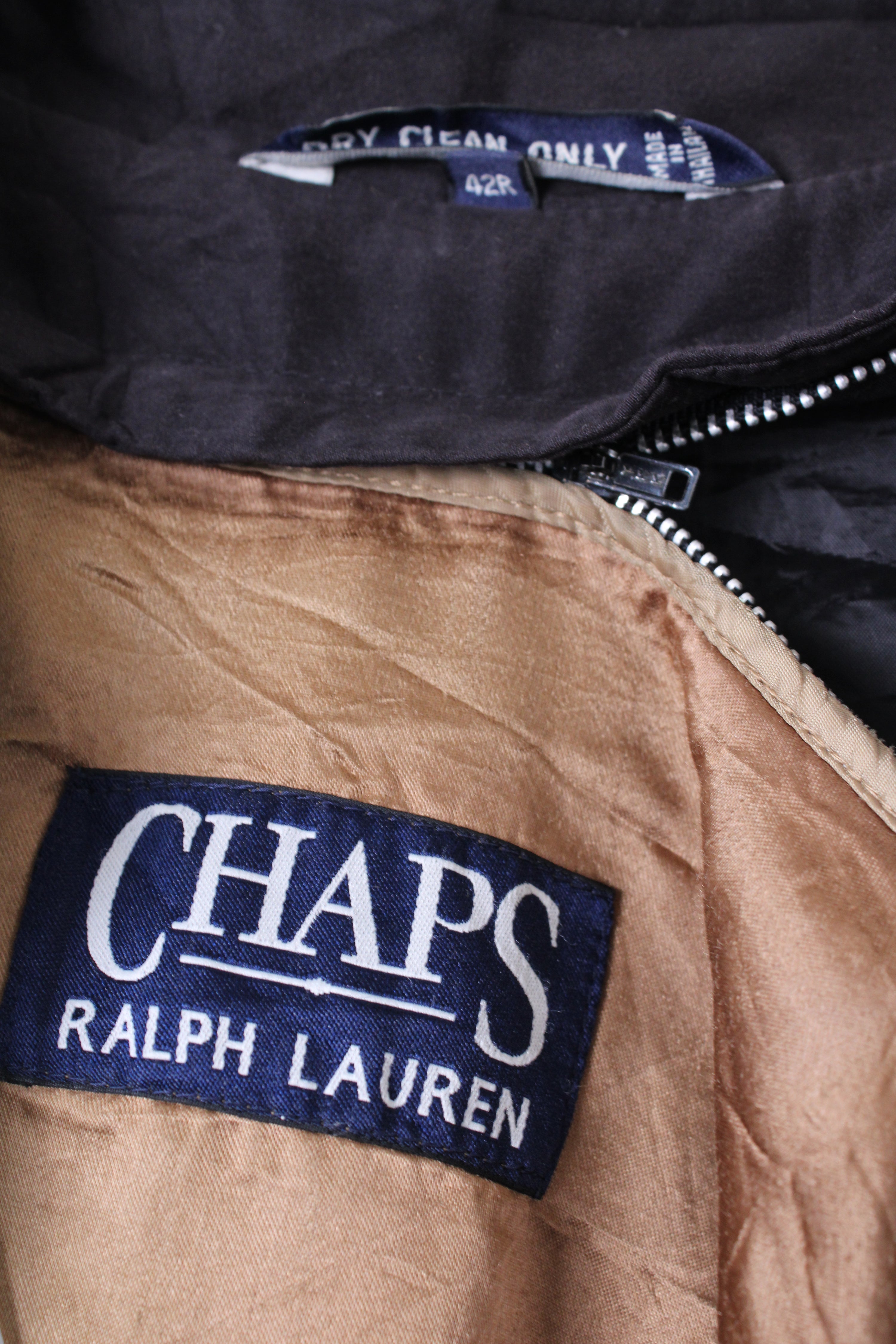 VINTAGE RALPH LAUREN TRENCH COAT BLACK - L/XL