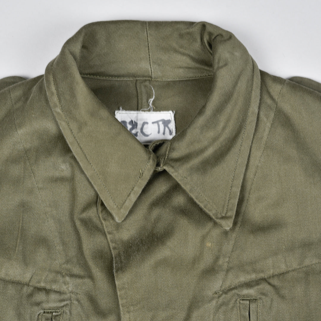 1965 French Army Vintage Military Jacket Green